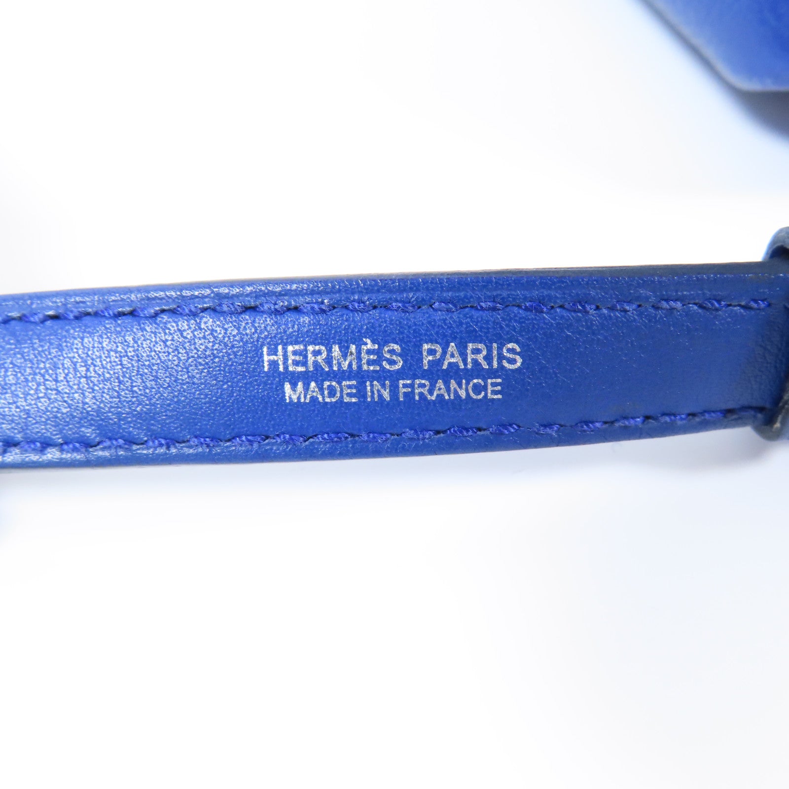 HERMES Evercolor/Swift皮革24/24 Mini銀扣手挽肩背兩用袋Bleu Royal