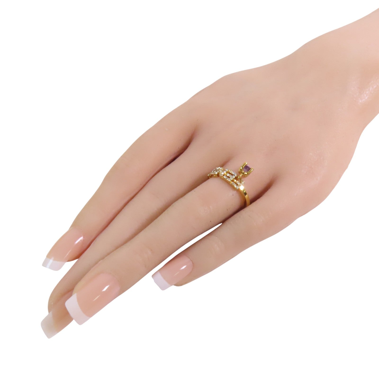 FENDI 金屬/水鑽Ring戒指US#6.25