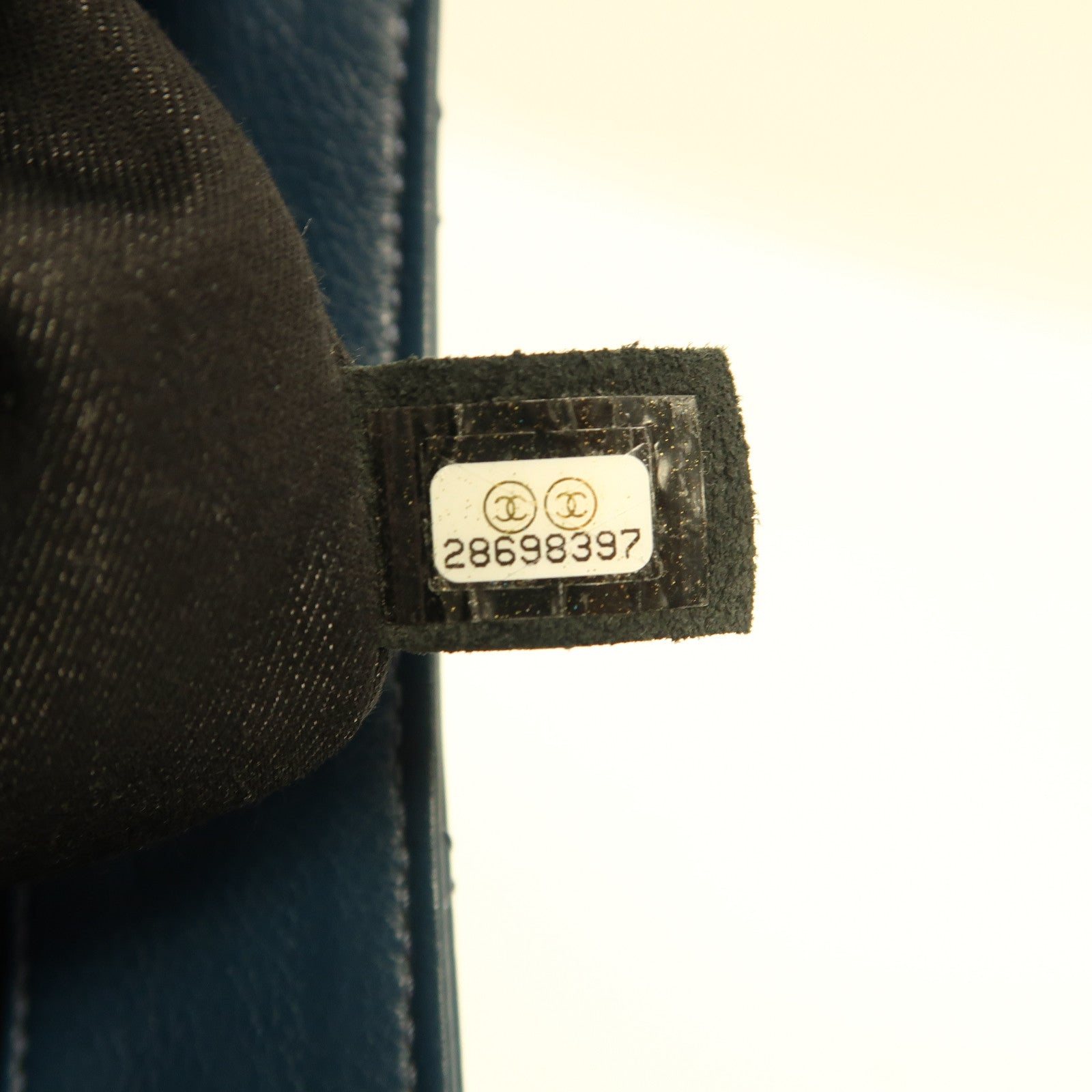 CHANEL 【激減優惠】菱格牛皮皮革Shoulder Bag金扣鏈帶肩背袋藍色