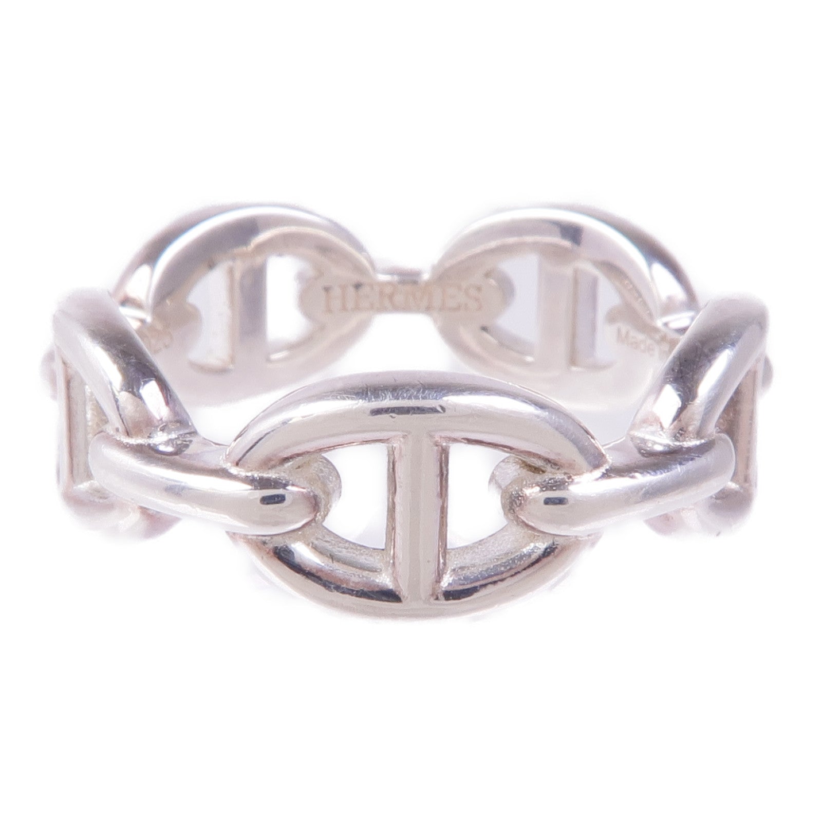 HERMES 925純銀Chaine d'Ancre Ring戒指Hermes#55 US#7.25