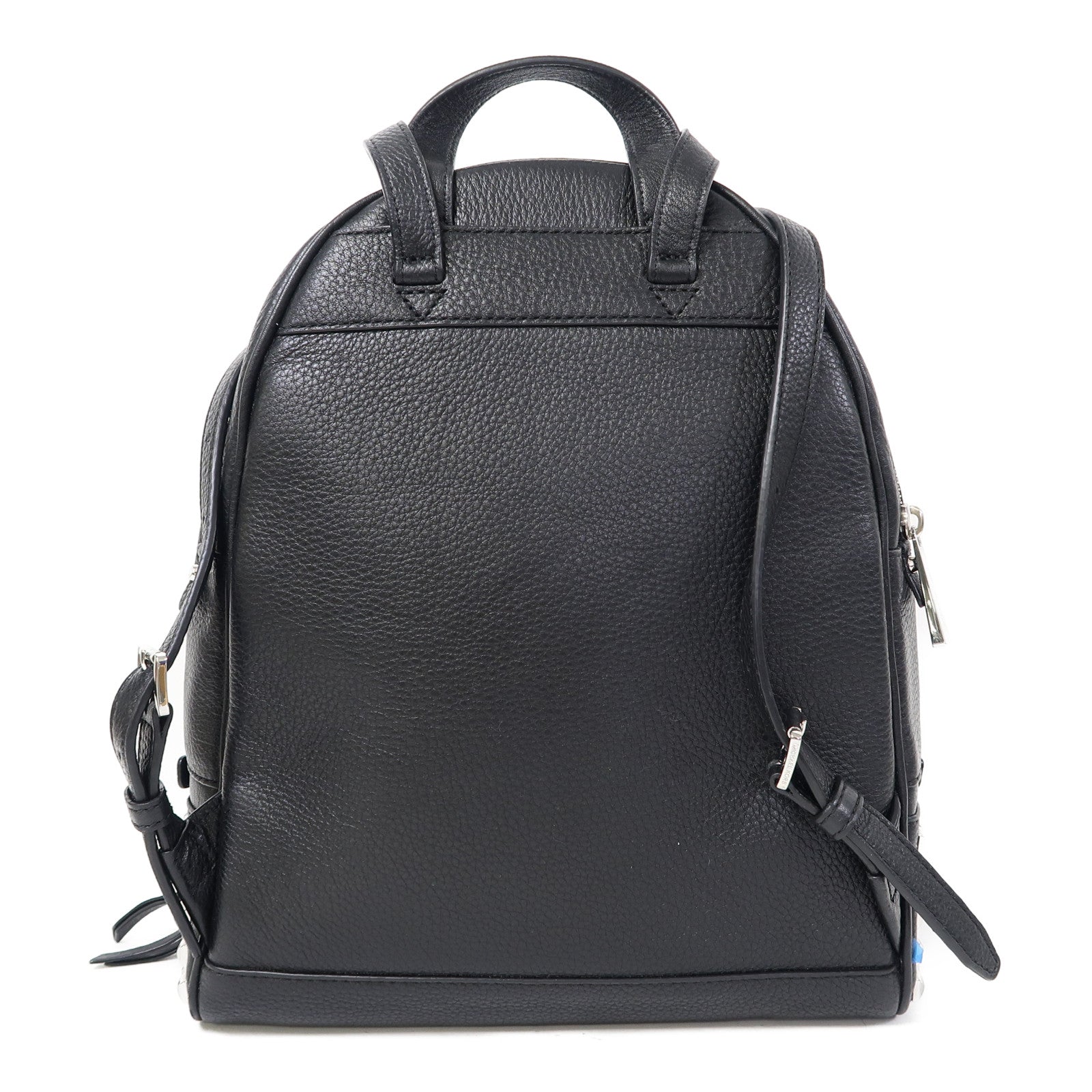 Michael Kors 皮革Backpack銀扣背包黑色