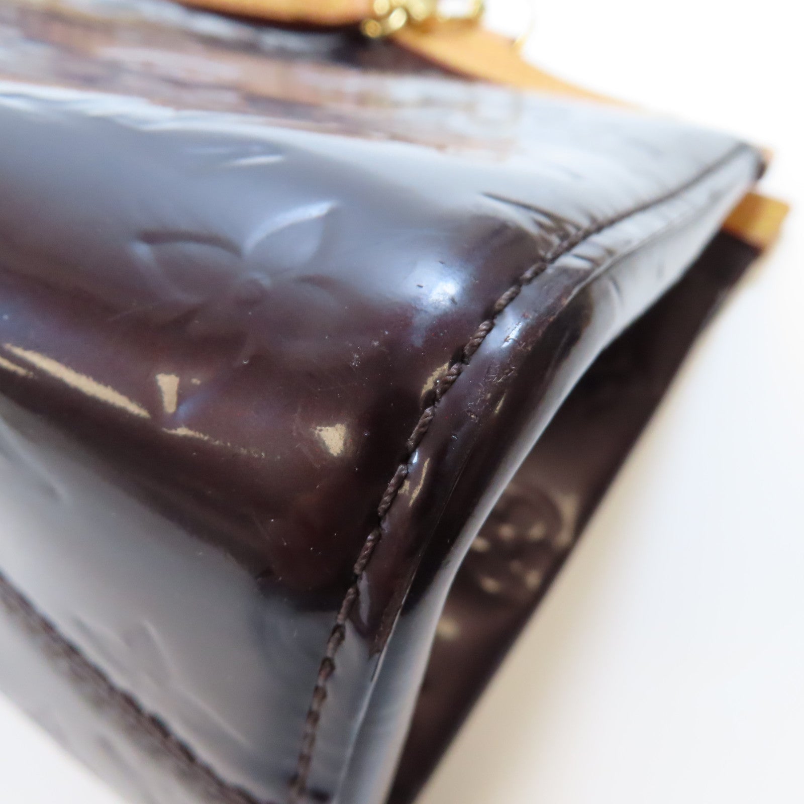 LOUIS VUITTON Monogram Vernis Roxbury Drive金扣手挽肩背兩用袋酒紅色
