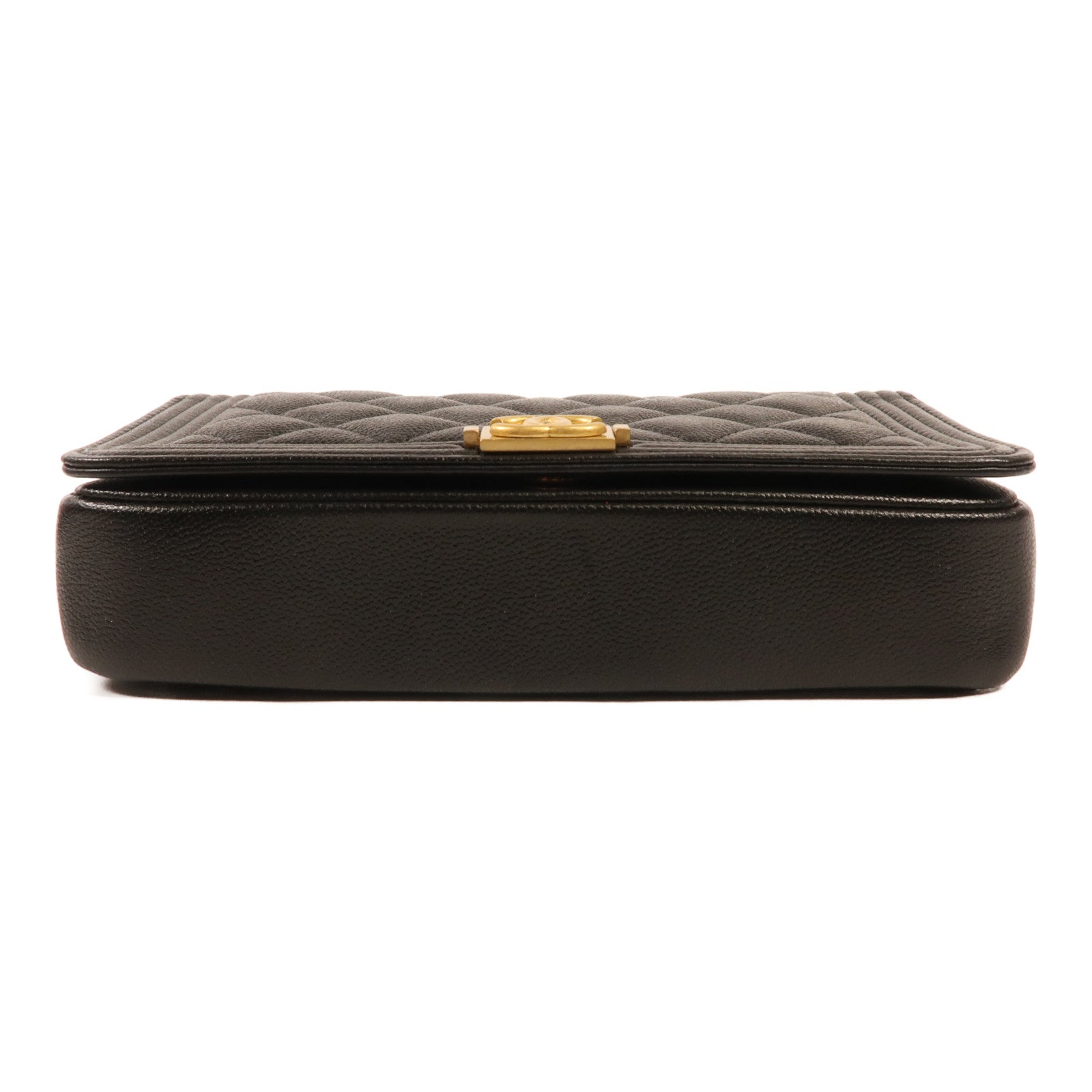 CHANEL 牛皮皮革Boy WOC Wallet On Chain金扣鏈帶肩背袋