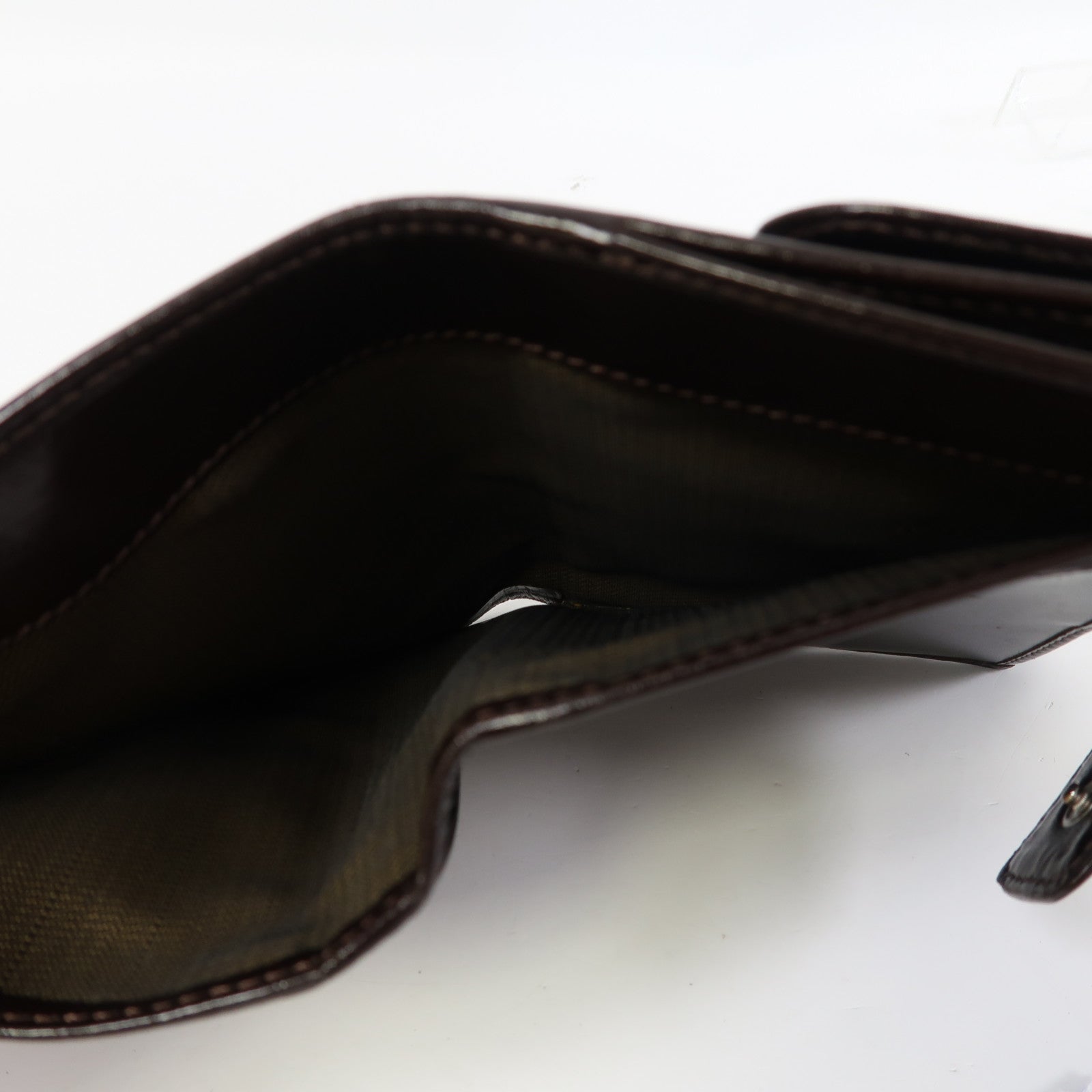 FENDI 帆布/皮革Wallet銀扣錢包啡色