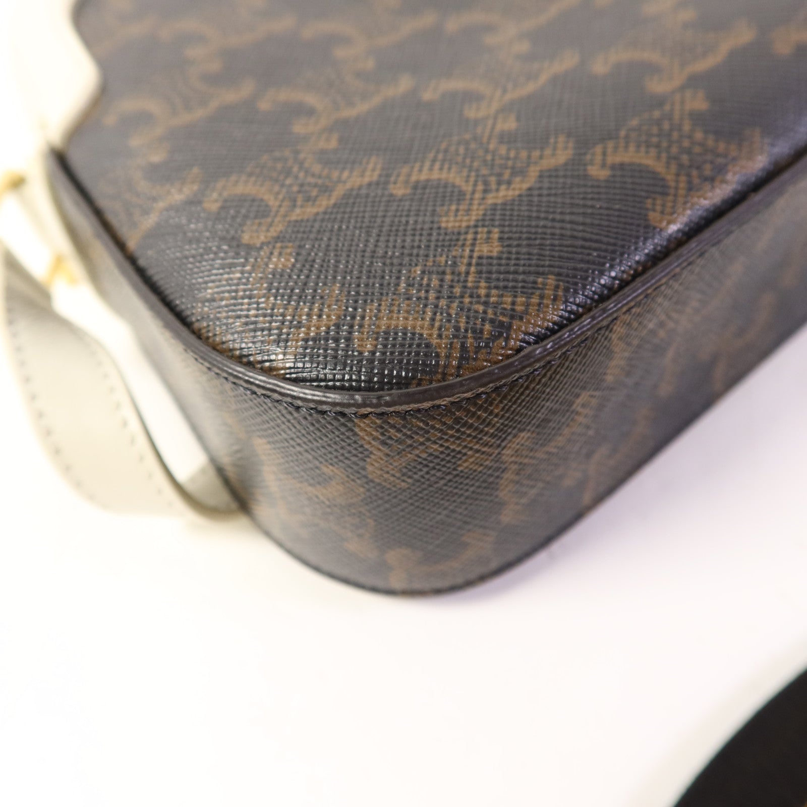 CELINE 塗層帆布Shoulder Bag金扣肩背袋