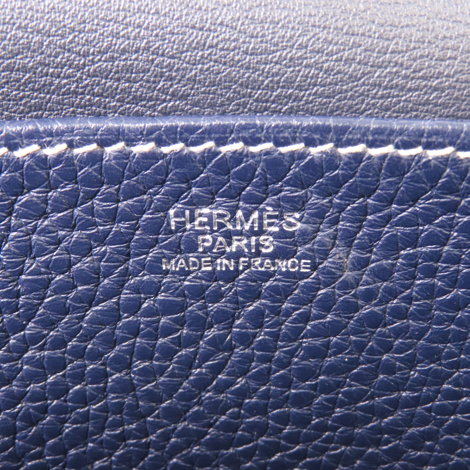 HERMES Clemence皮革Halzan 31銀扣手挽肩背兩用袋
