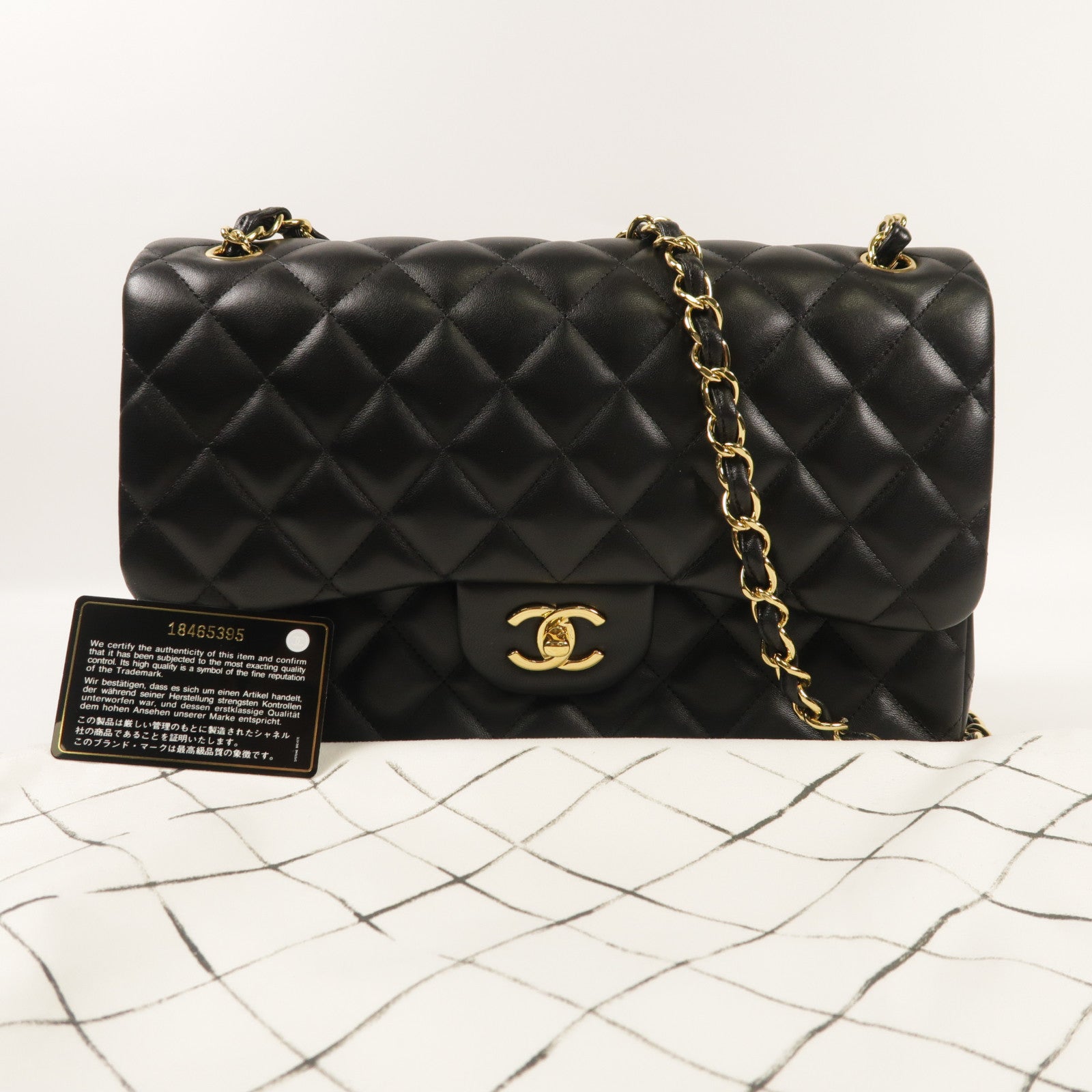 CHANEL 牛皮皮革Large Classic金扣肩背袋