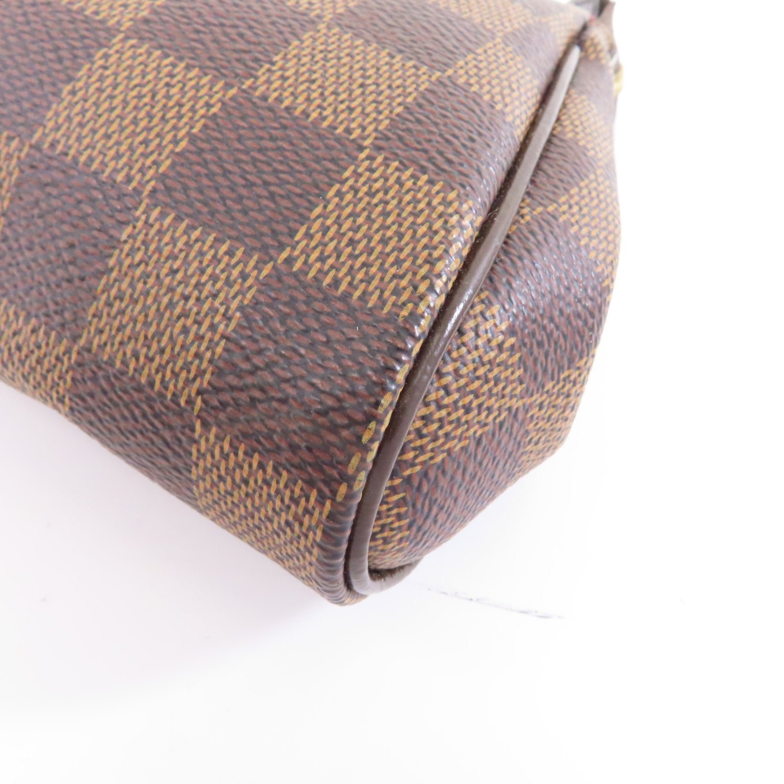 LOUIS VUITTON Damier Eva金扣手挽肩背兩用袋棕色