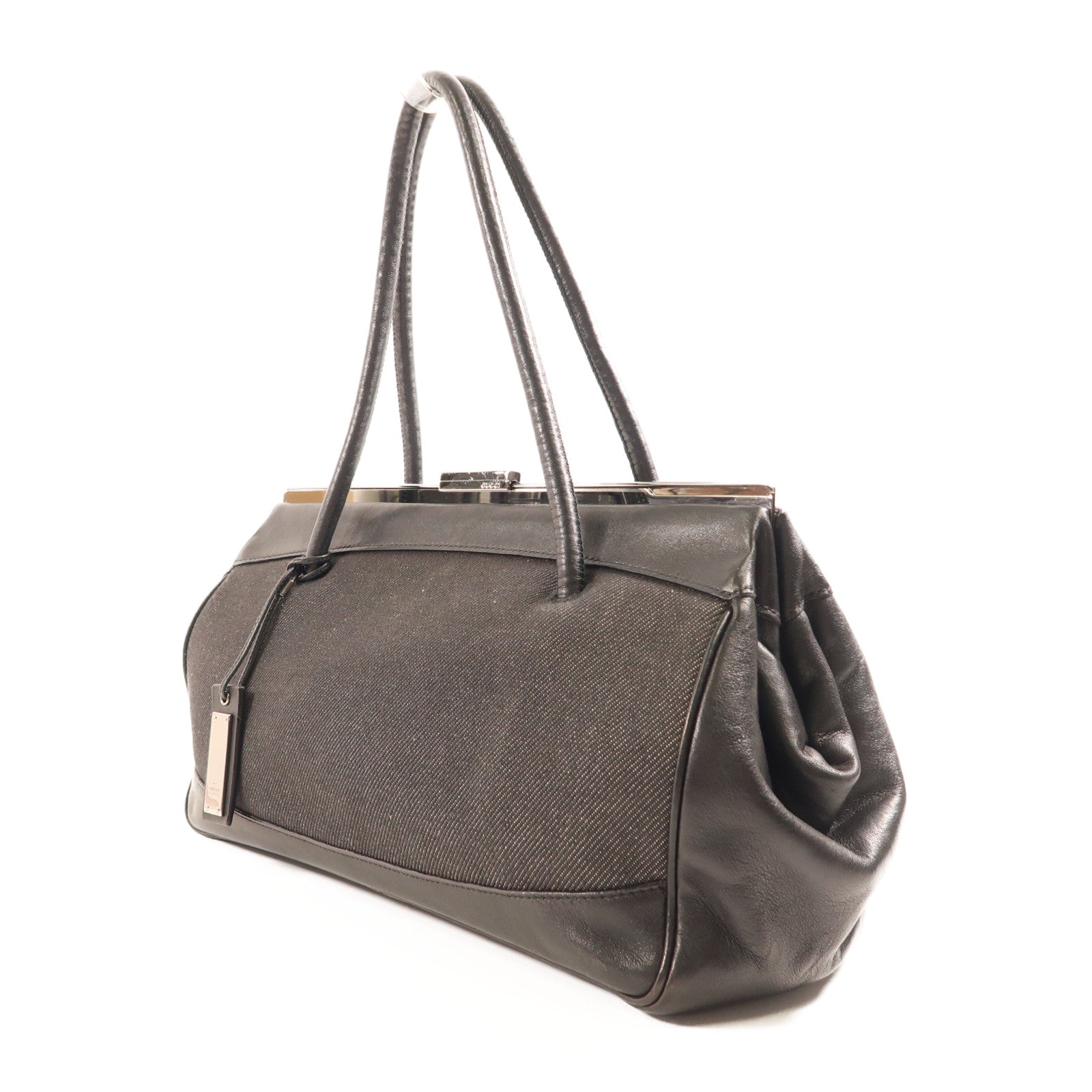 GUCCI 牛仔布Shoulder Bag銀扣肩背袋