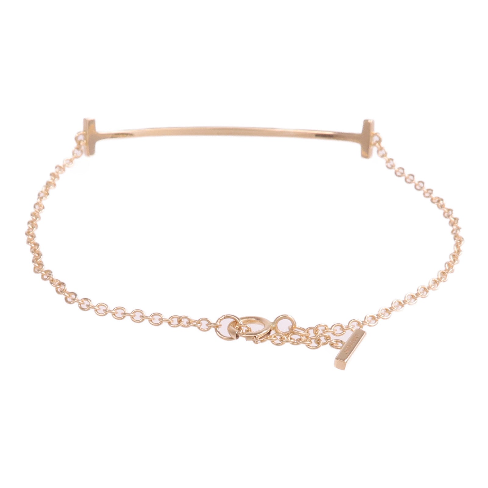 TIFFANY＆CO 18K玫瑰金T Smile Bracelet手鏈