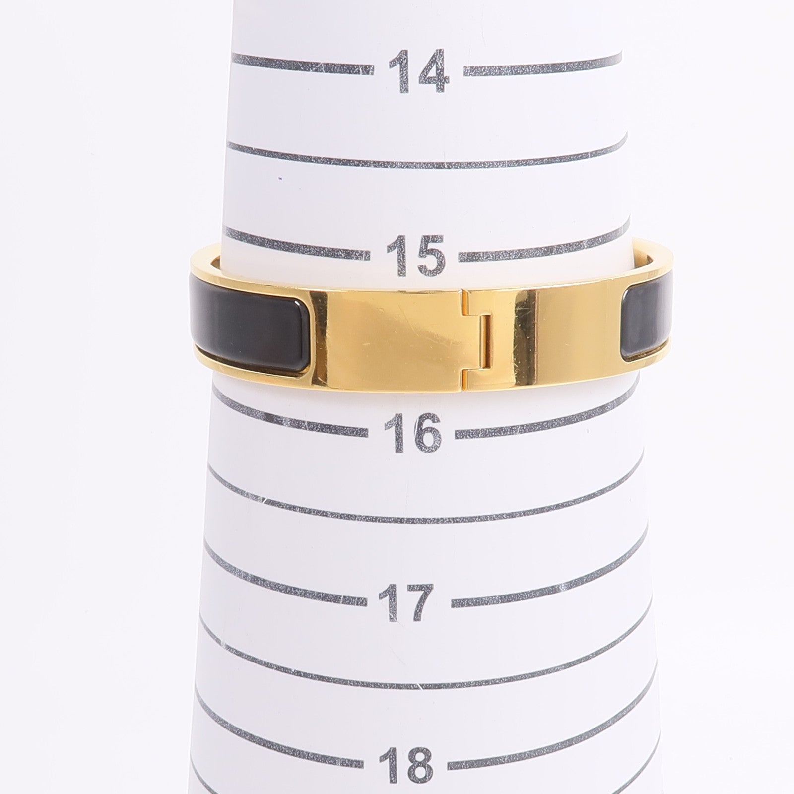 HERMES 金屬/琺瑯Clic H Bracelet手鐲Noir