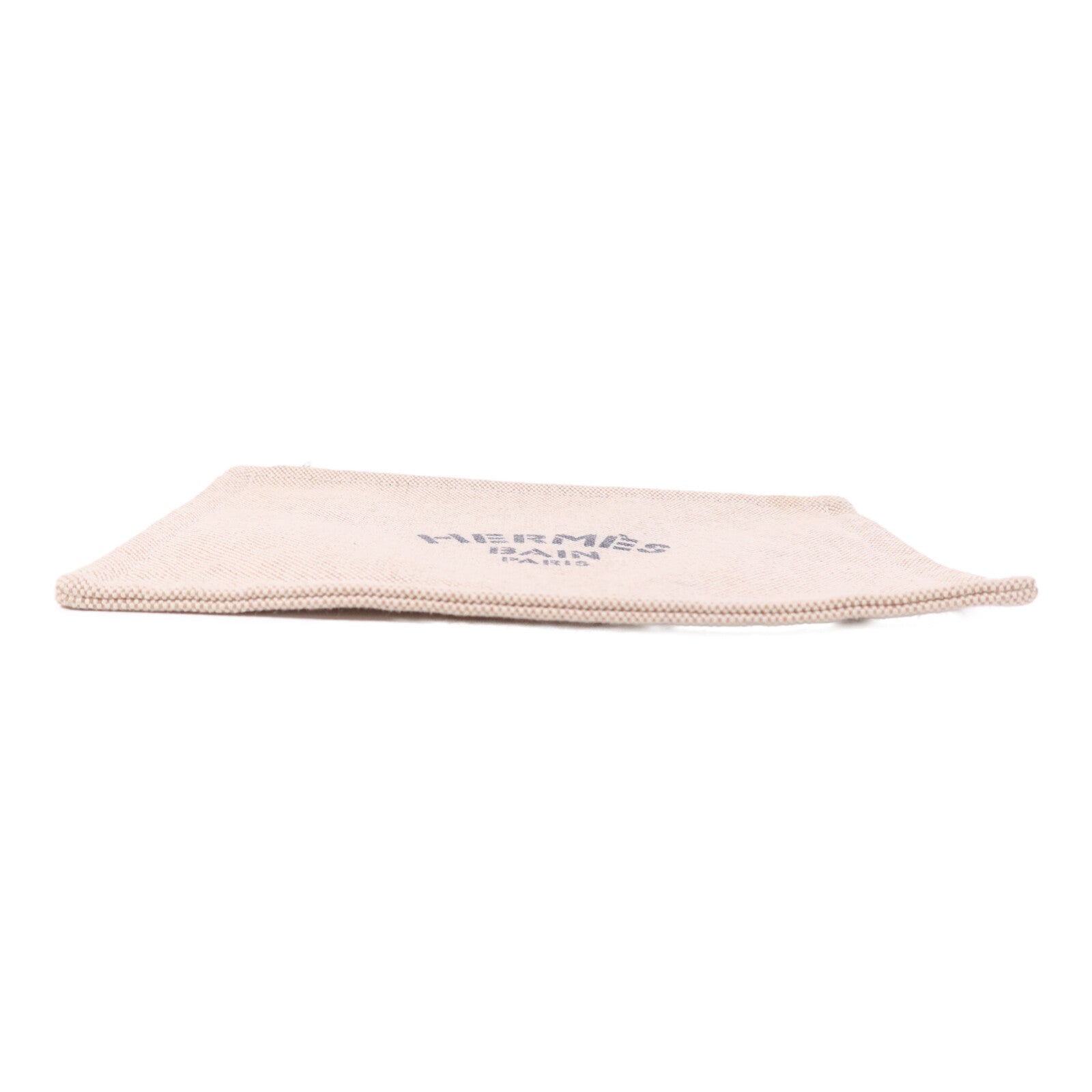 HERMES 棉質Trousse Flat Pouch銀扣手拿包