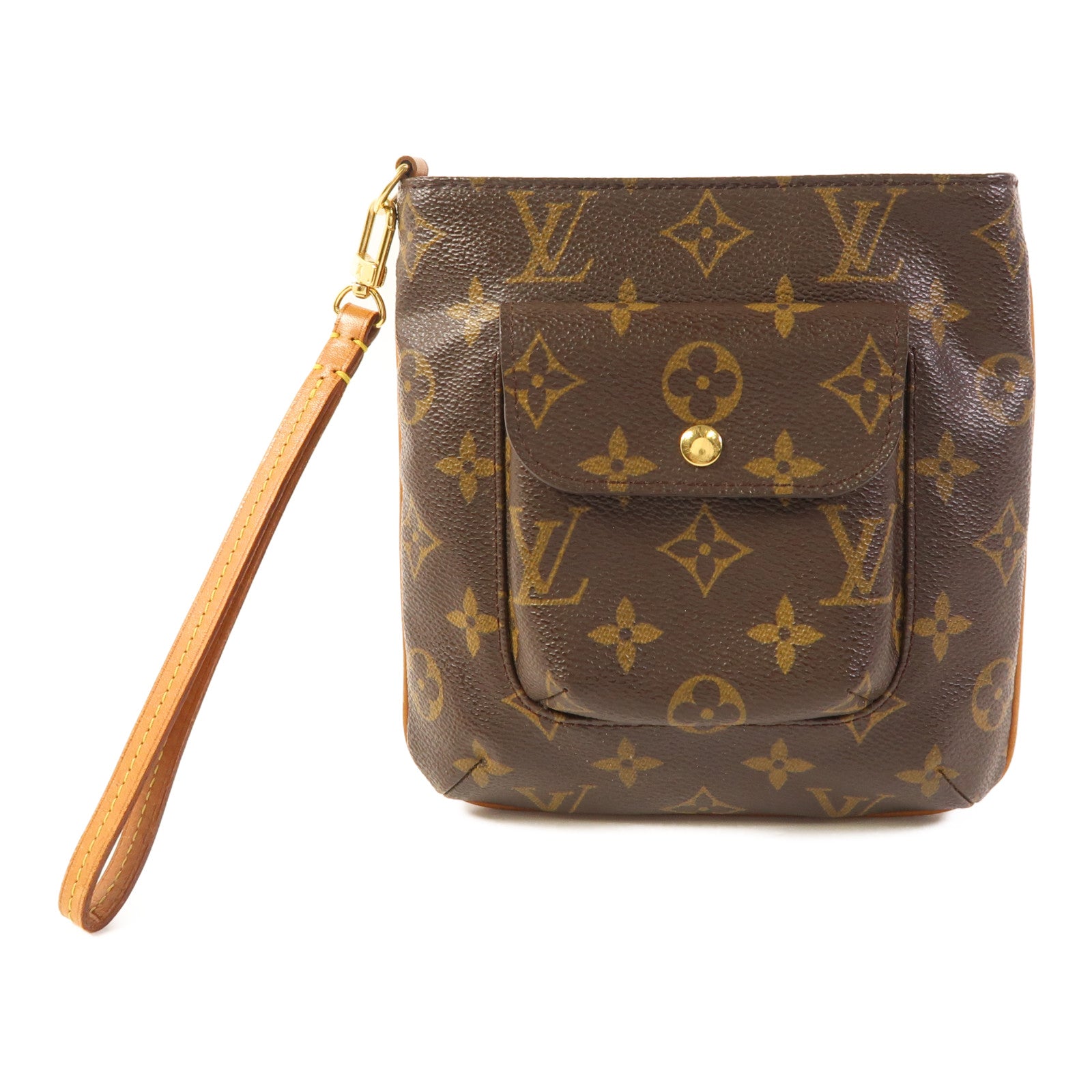 LOUIS VUITTON LV GHW Particion Clutch Bag Pouch M51901 Monogram Brown