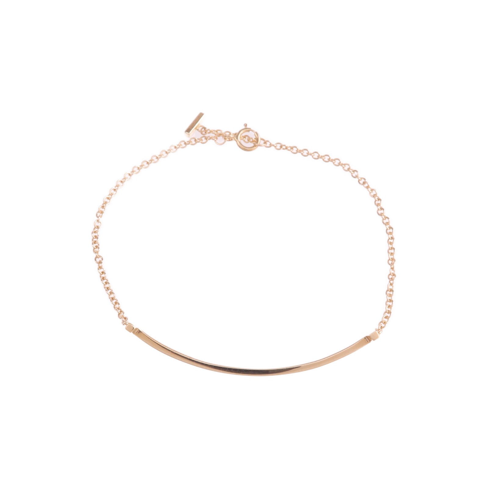 TIFFANY＆CO 18K玫瑰金T Smile Bracelet手鏈