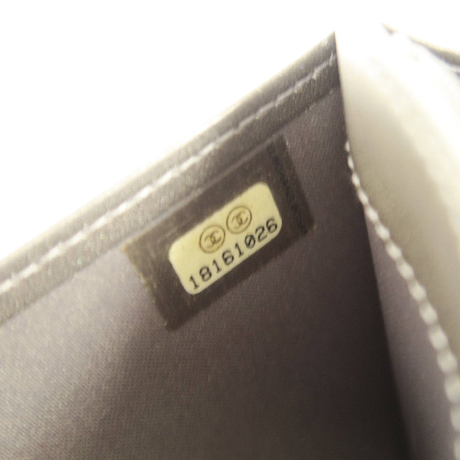 CHANEL 【激減優惠】菱格棉布/羊皮皮革Long Wallet銀扣長錢包銀灰色