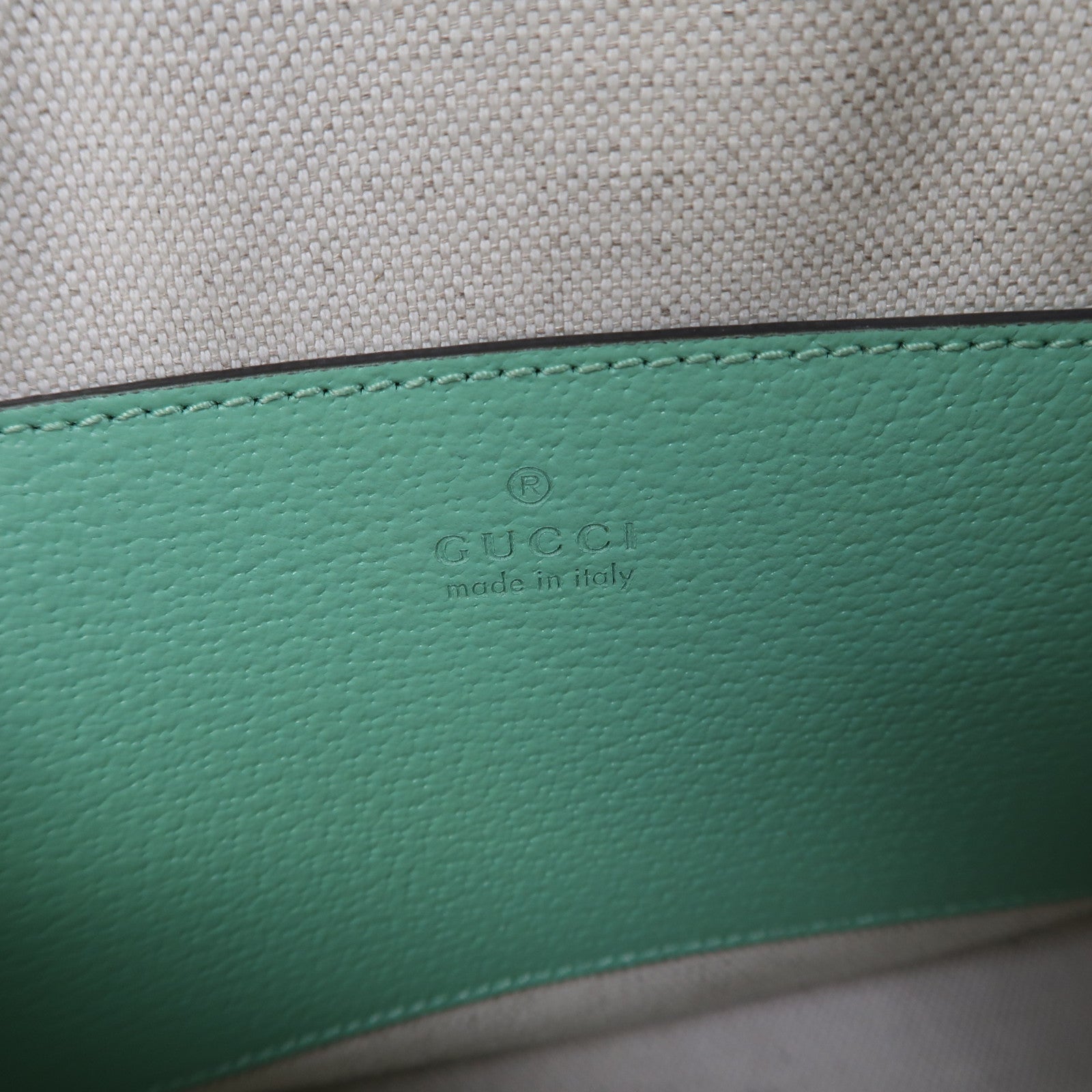 GUCCI 【激減優惠】帆布Shoulder Bag金扣肩背袋綠色