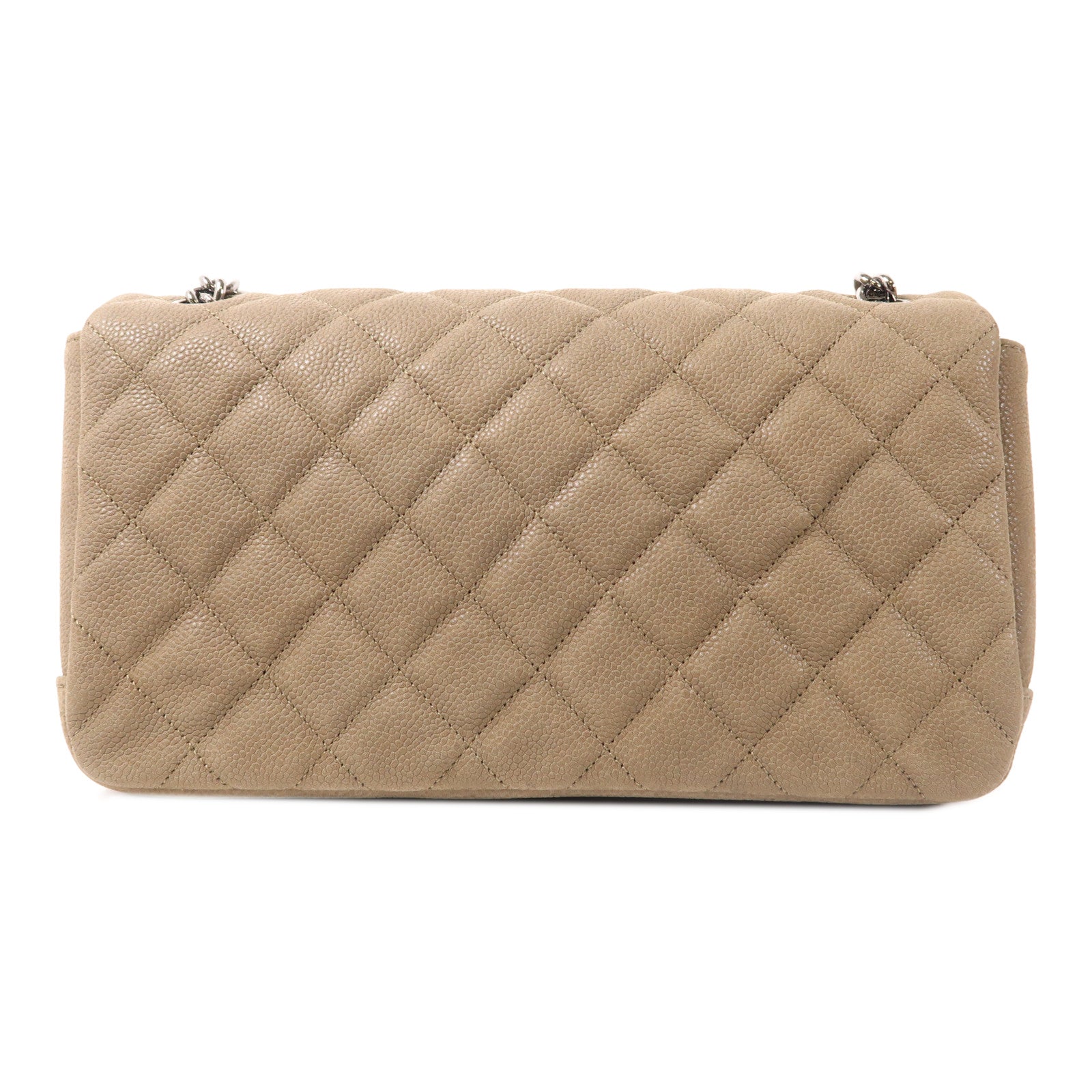 CHANEL 牛皮皮革Shoulder Bag銀扣肩背袋