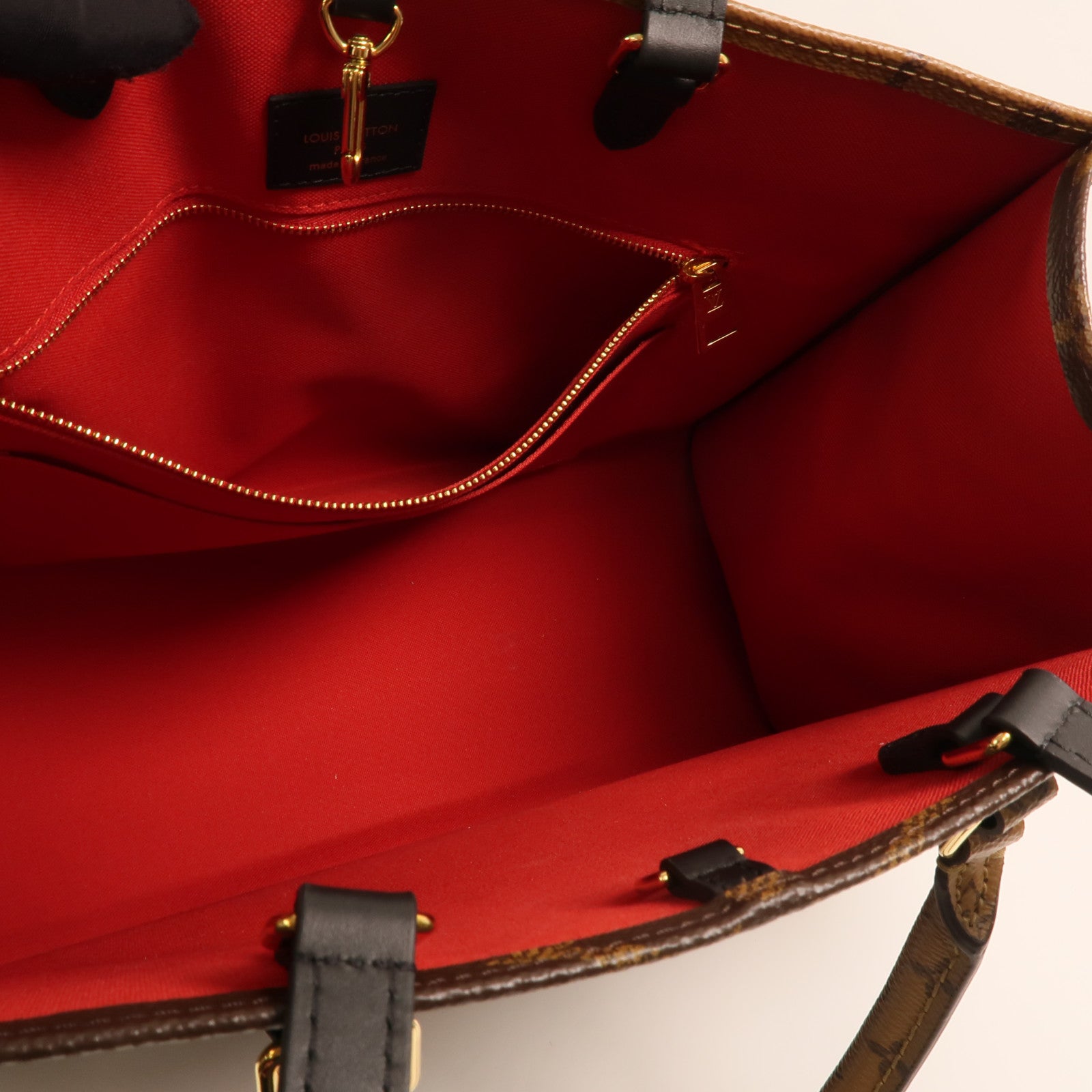 LOUIS VUITTON Monogram Giant On The Go MM金扣手挽肩背兩用袋