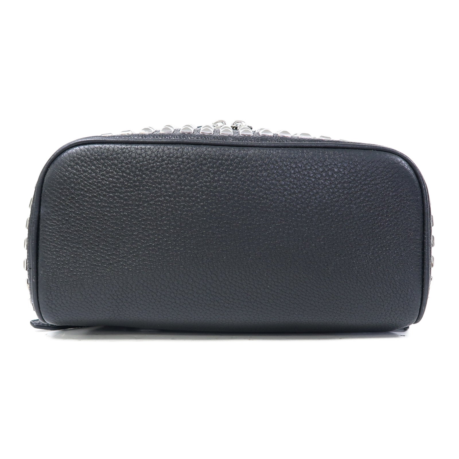 Michael Kors 皮革Backpack銀扣背包黑色