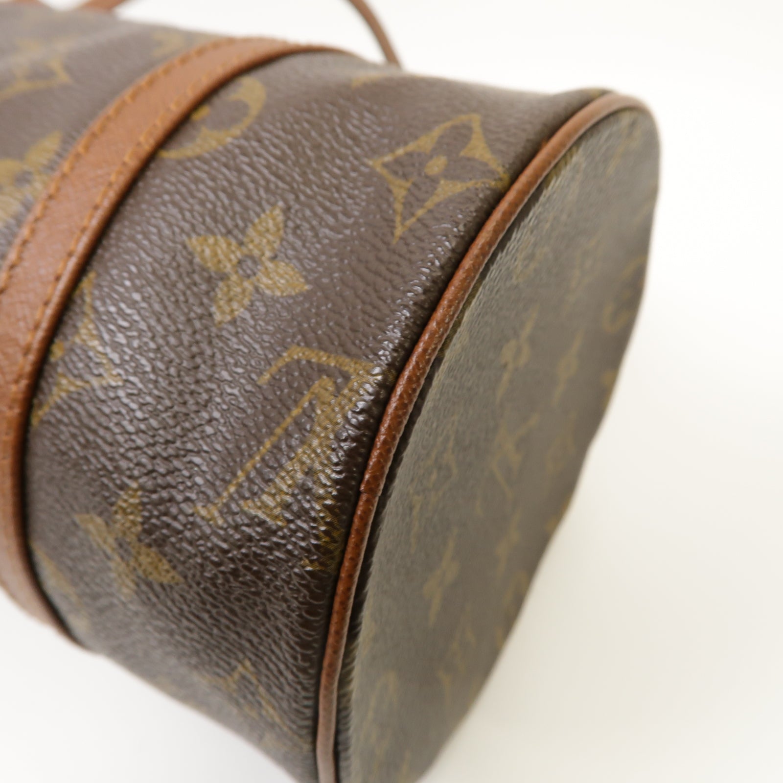 LOUIS VUITTON 【激減優惠】Monogram Papillon金扣手挽袋啡色