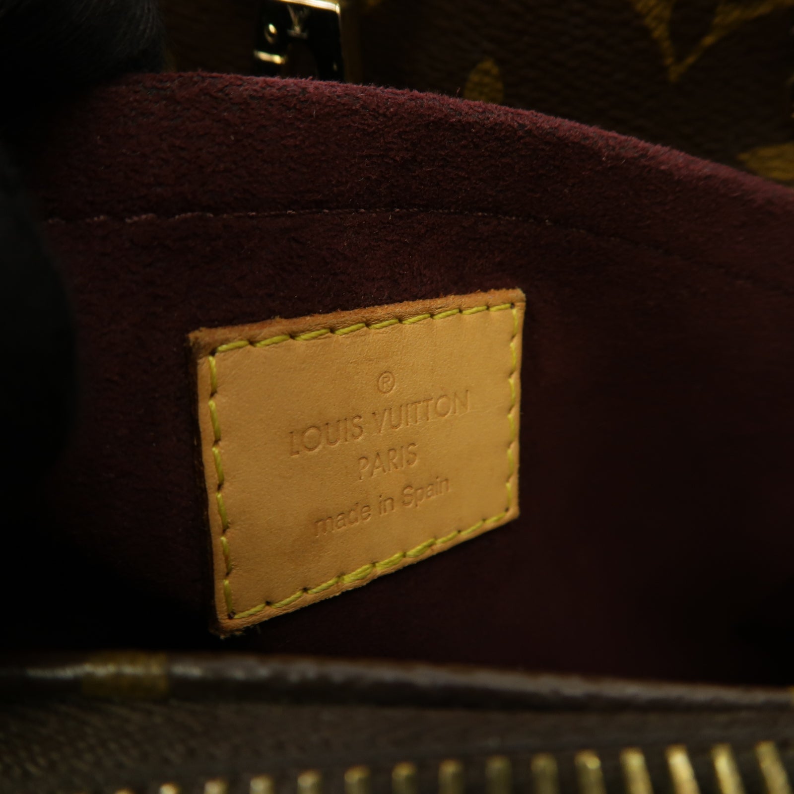 LOUIS VUITTON Monogram Montaigne BB金扣手挽肩背兩用袋啡色
