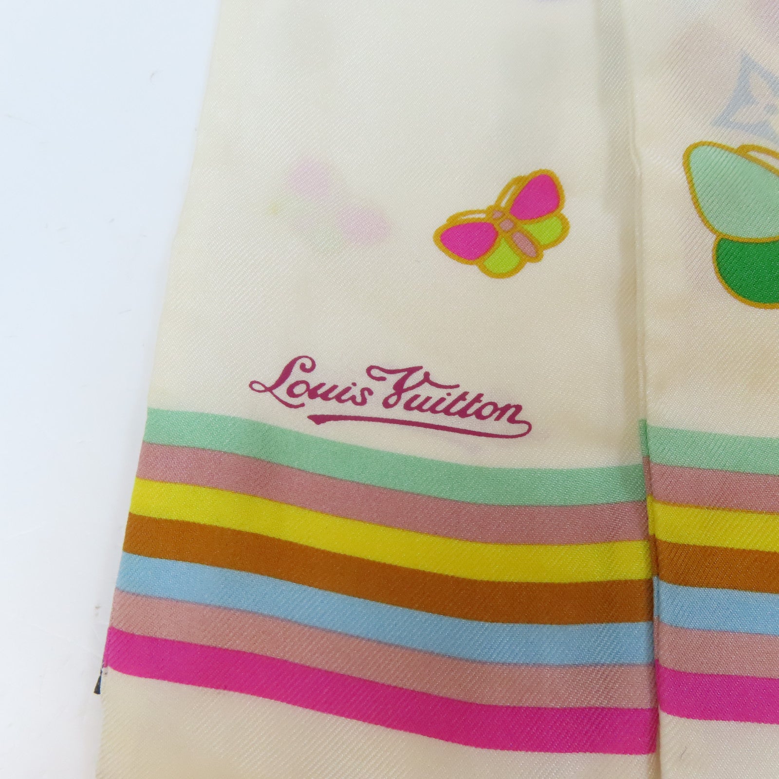 LOUIS VUITTON 絲質Scarf絲巾米色/紅色/紫色/綠色