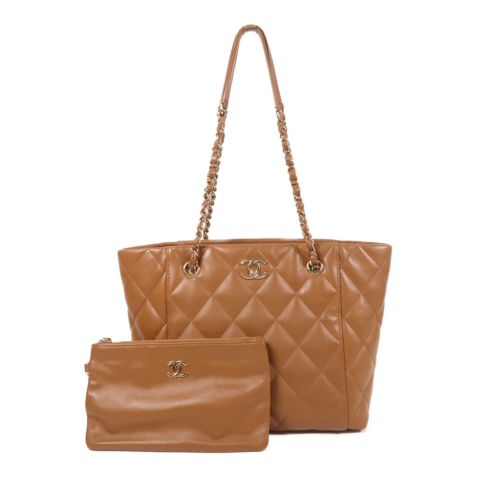 CHANEL 【激減優惠】牛皮皮革Shoulder Bag金扣鏈帶肩背袋