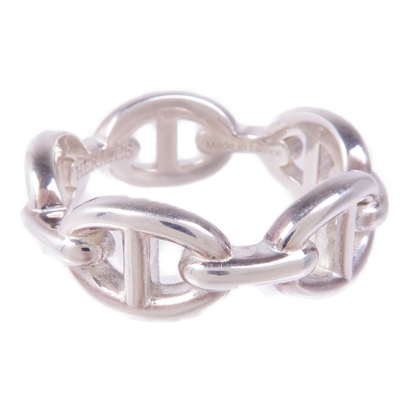 HERMES 925純銀Chaine d'Ancre Ring戒指Hermes#55 US#7.25
