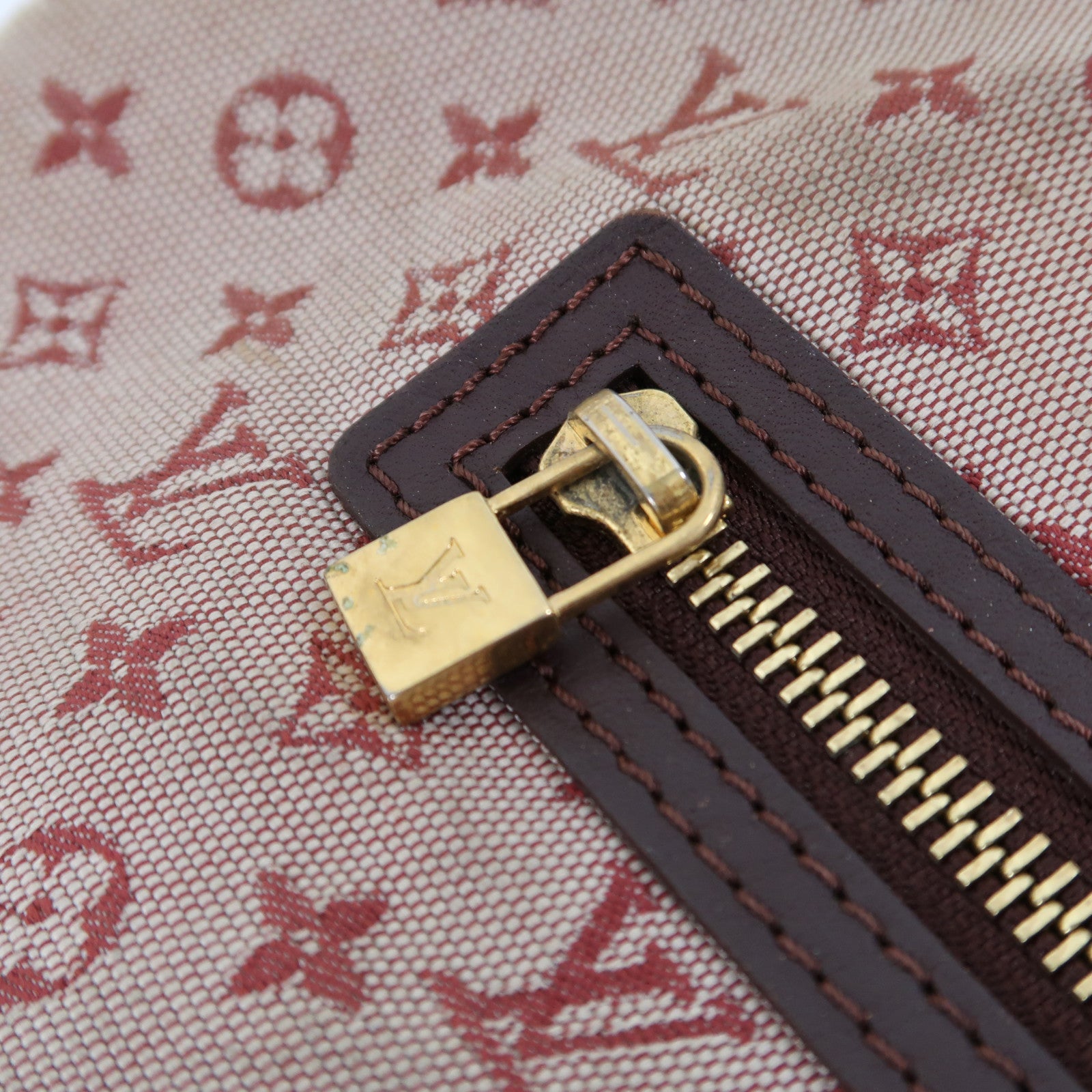 LOUIS VUITTON 【激減優惠】Monogram Mini Lucille GM金扣手挽袋紅色