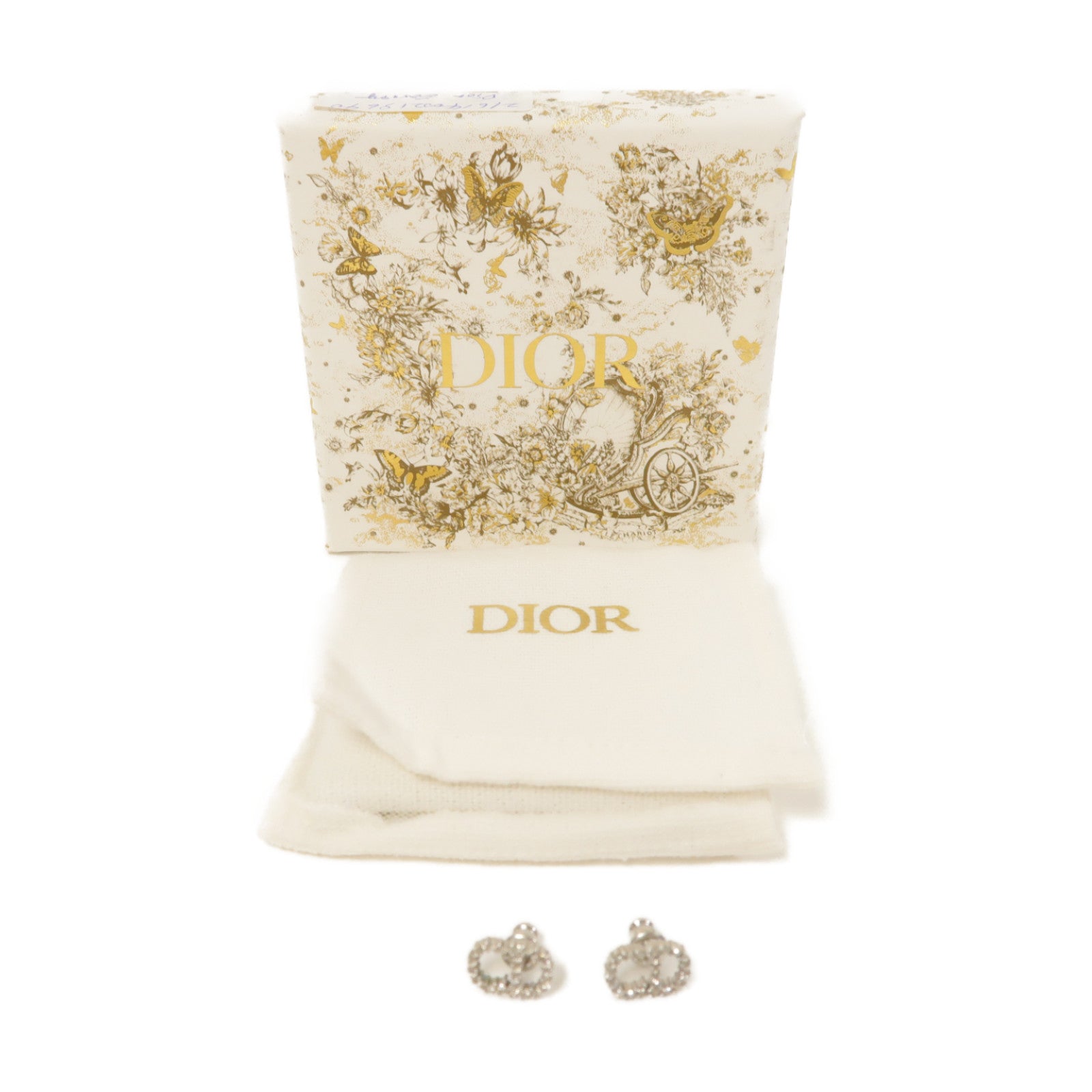 Dior 水晶/金屬Earrings耳環銀色