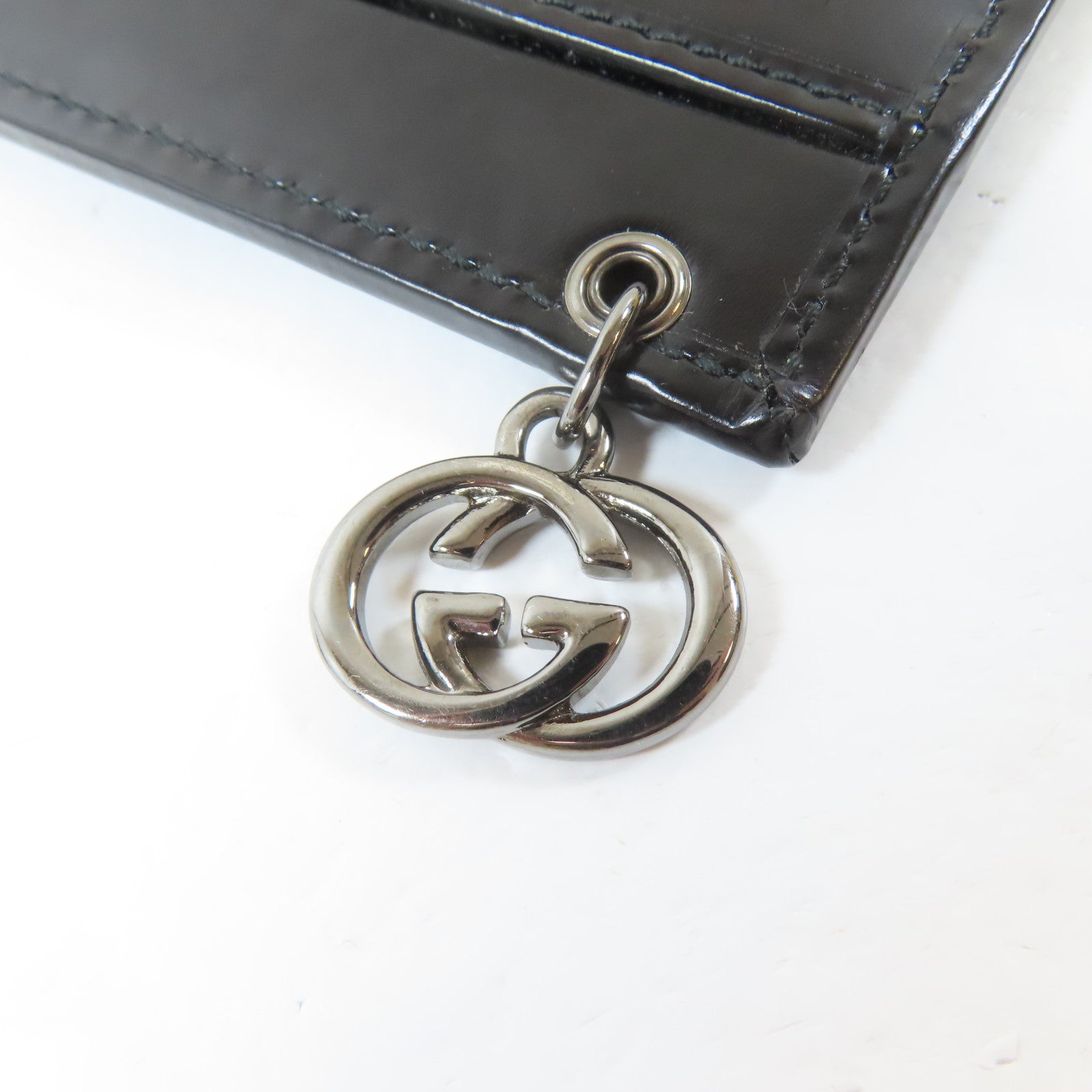 GUCCI 塗層帆布Long Wallet黑扣長錢包黑色