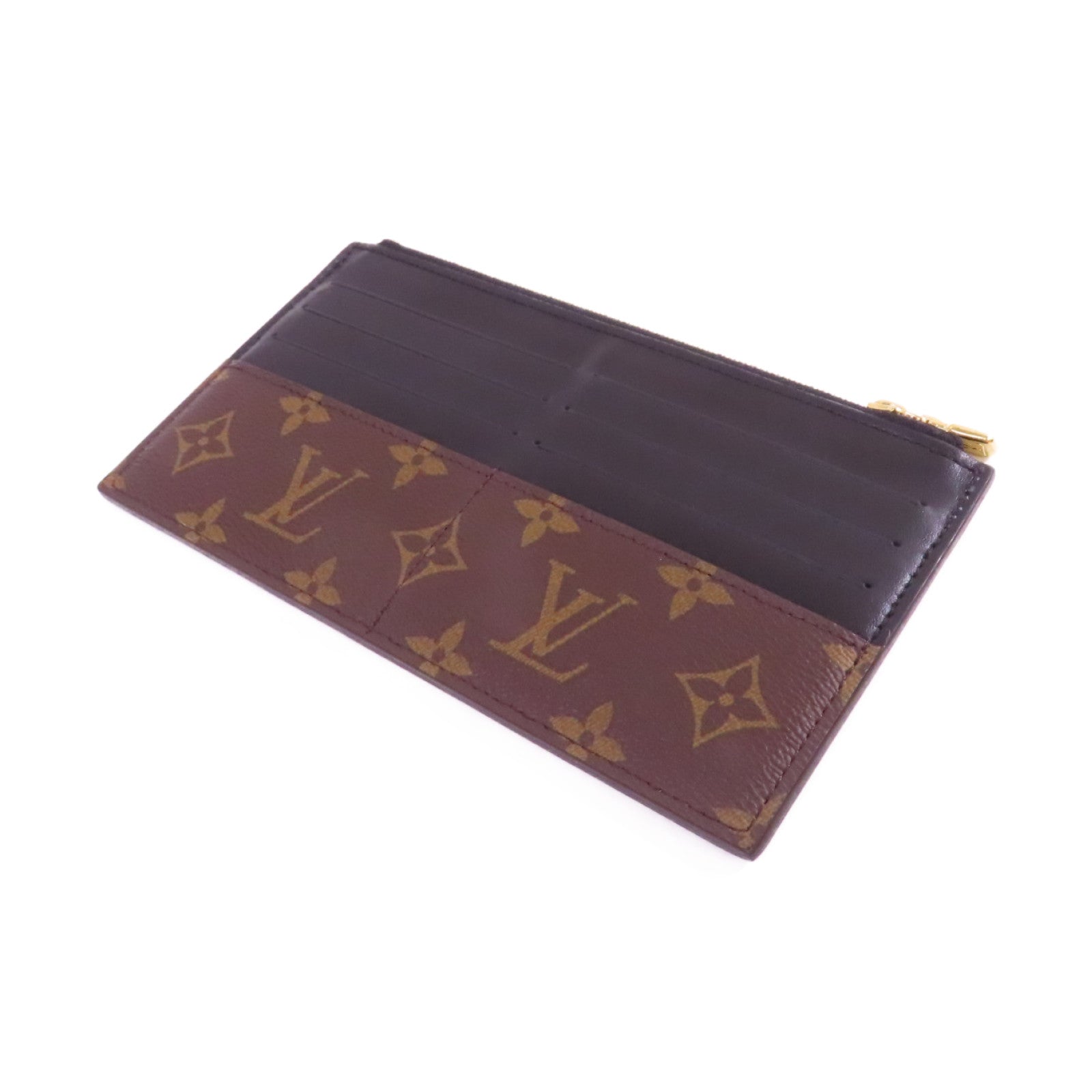 LOUIS VUITTON Monogram Slim Purse Long Wallet金扣長錢包啡色
