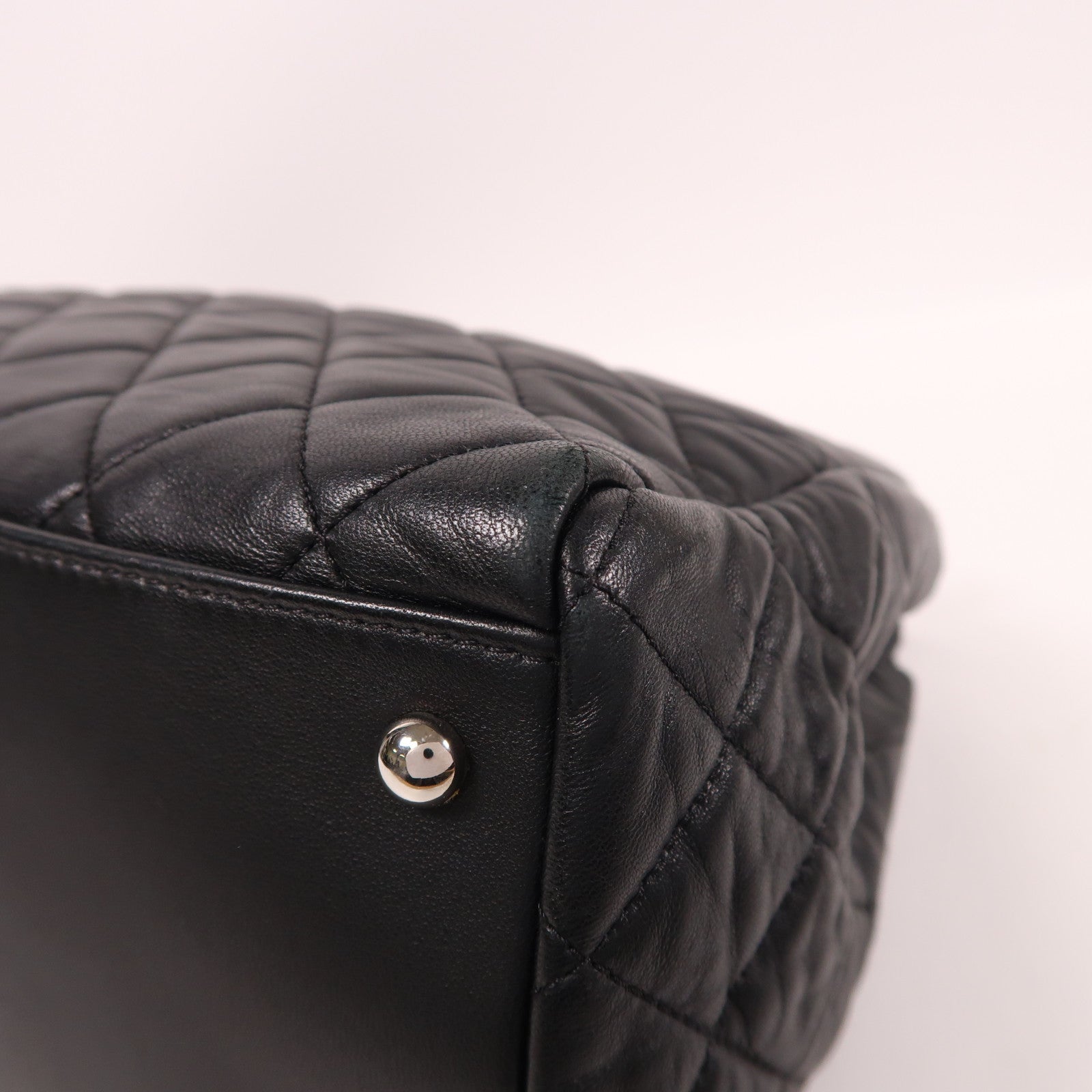CHANEL 【激減優惠】羊皮皮革Shoulder Tote銀扣鏈帶肩背袋