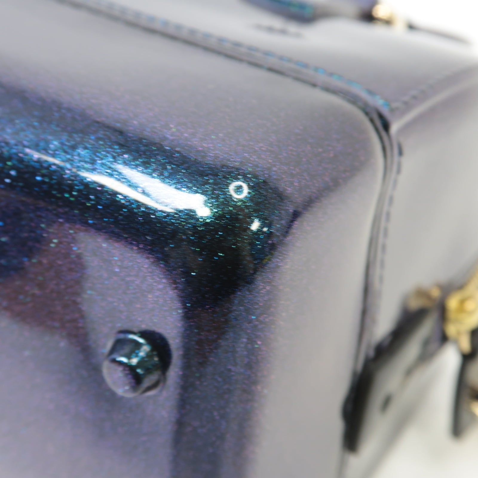 Furla 【激減優惠】PVC Handbag金扣手挽袋藍色