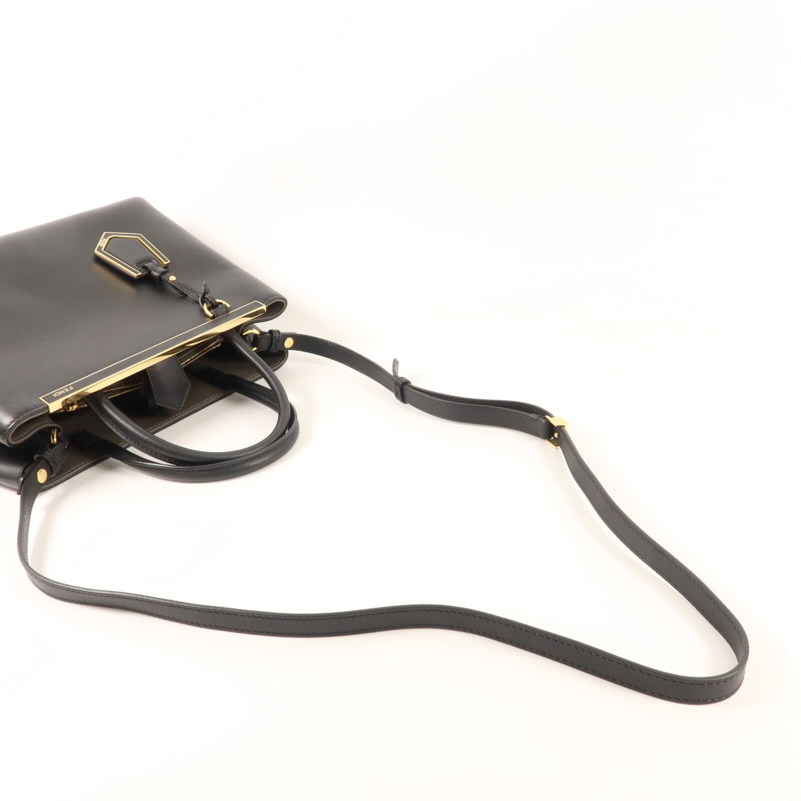 FENDI 牛皮皮革Petite 2 Jours手挽肩背兩用袋