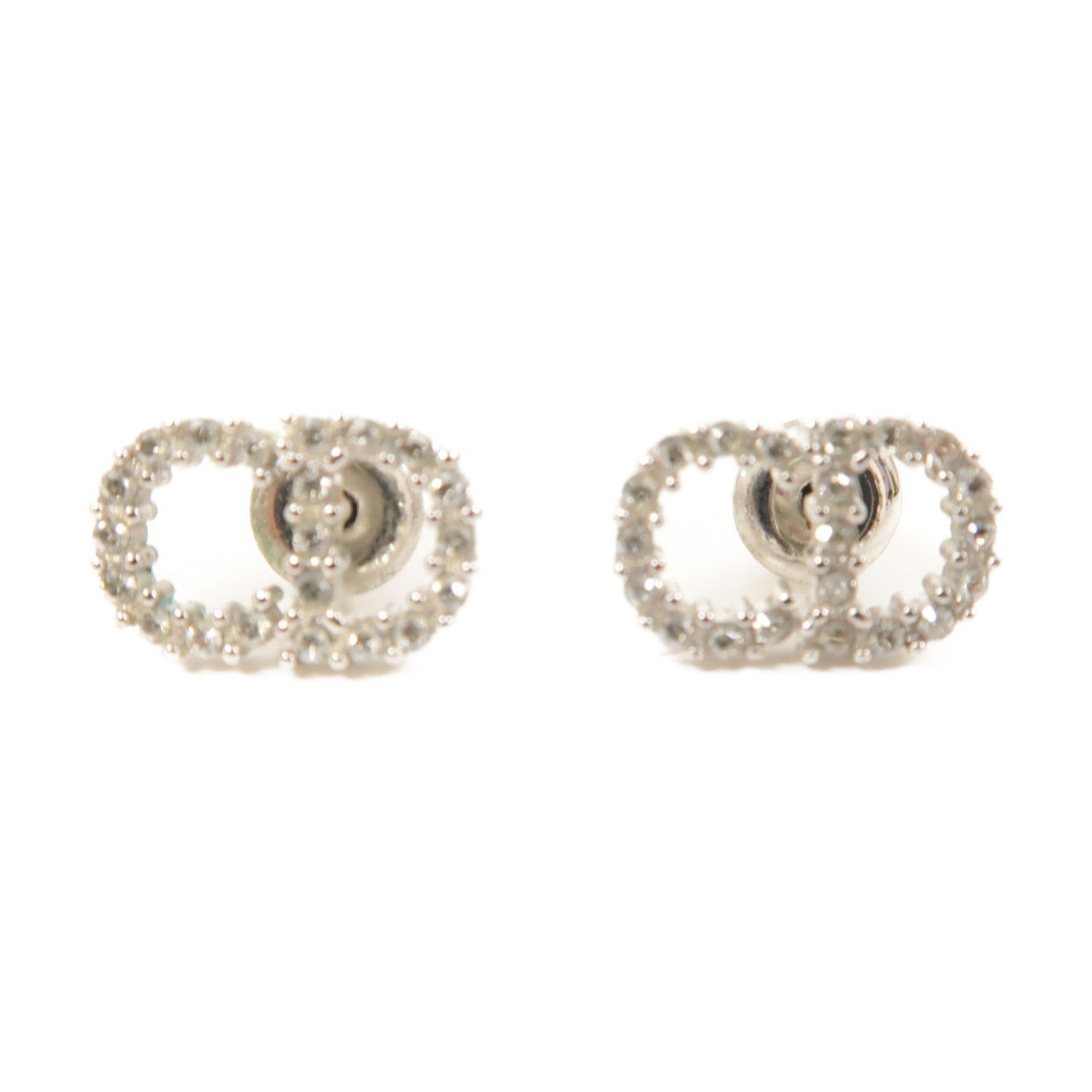 Dior 水晶/金屬Earrings耳環銀色