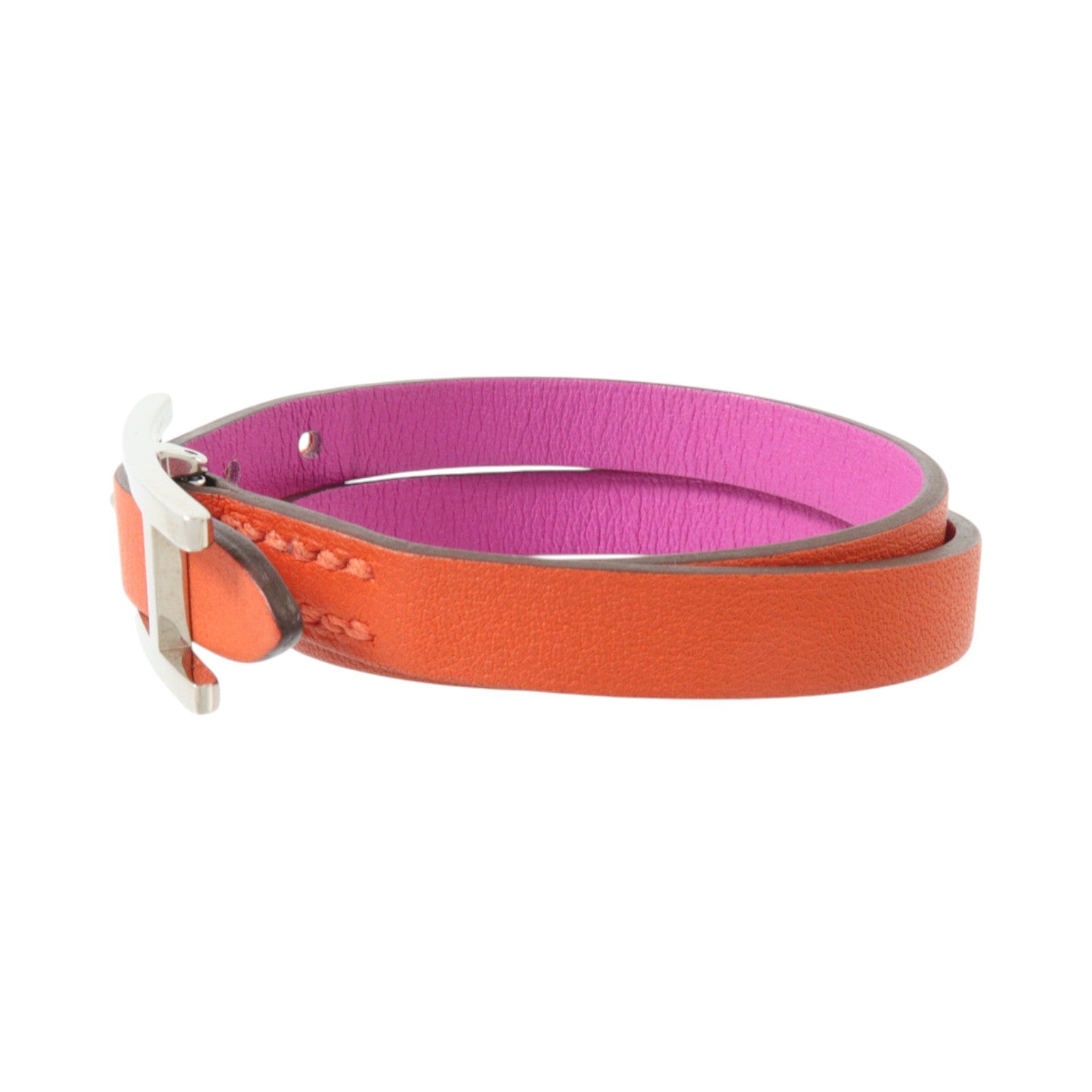 HERMES Swift皮革Behapi Double Tour Bracelet金扣手鏈