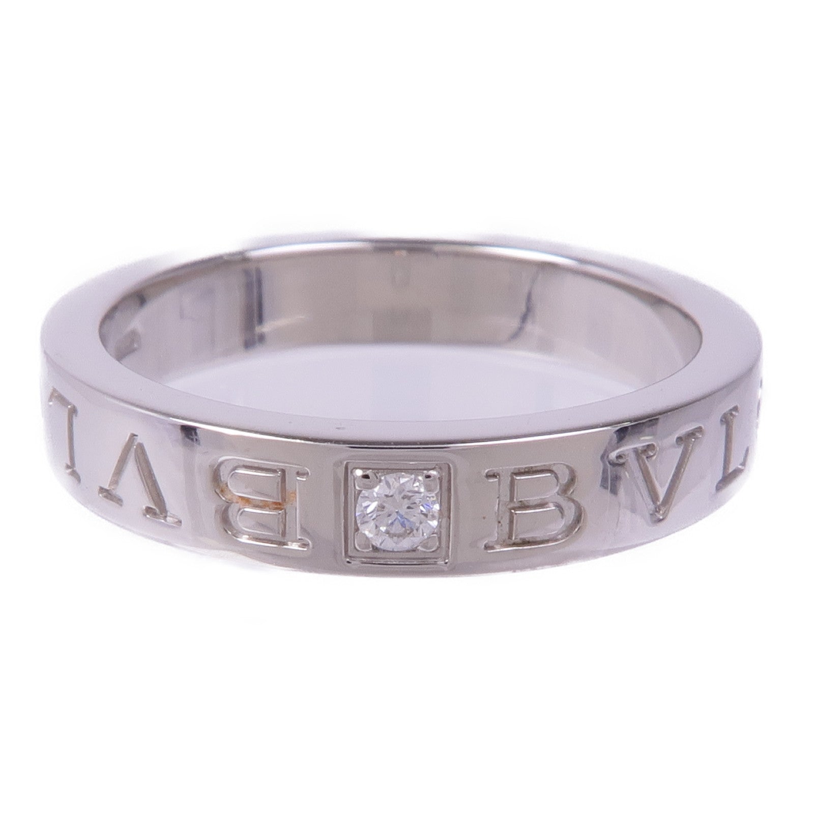 BVLGARI 18K白金B-Zerol Essential Diamond Band Ring鑽石戒指US#7.75