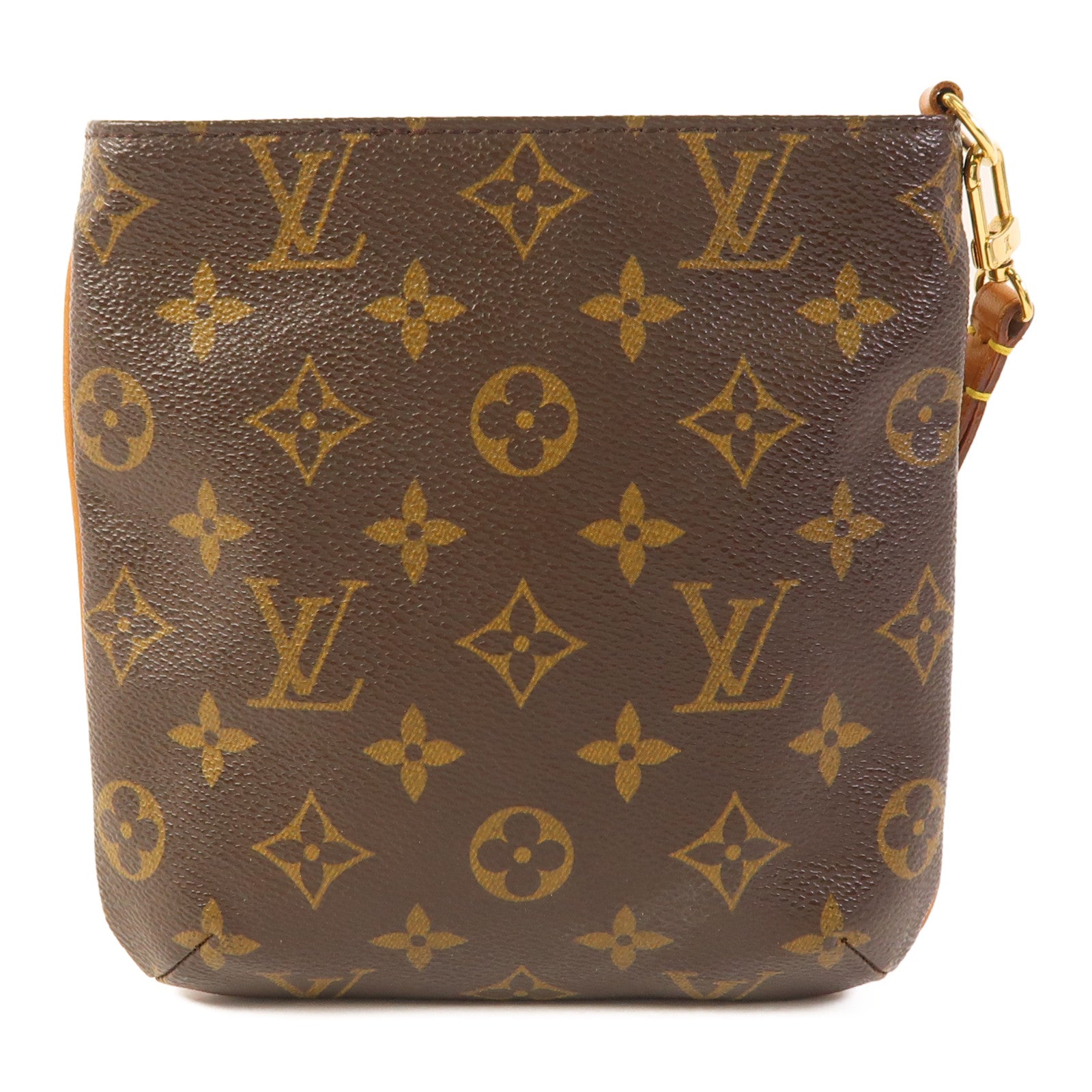 LOUIS VUITTON Monogram Particion金扣手拿包棕色