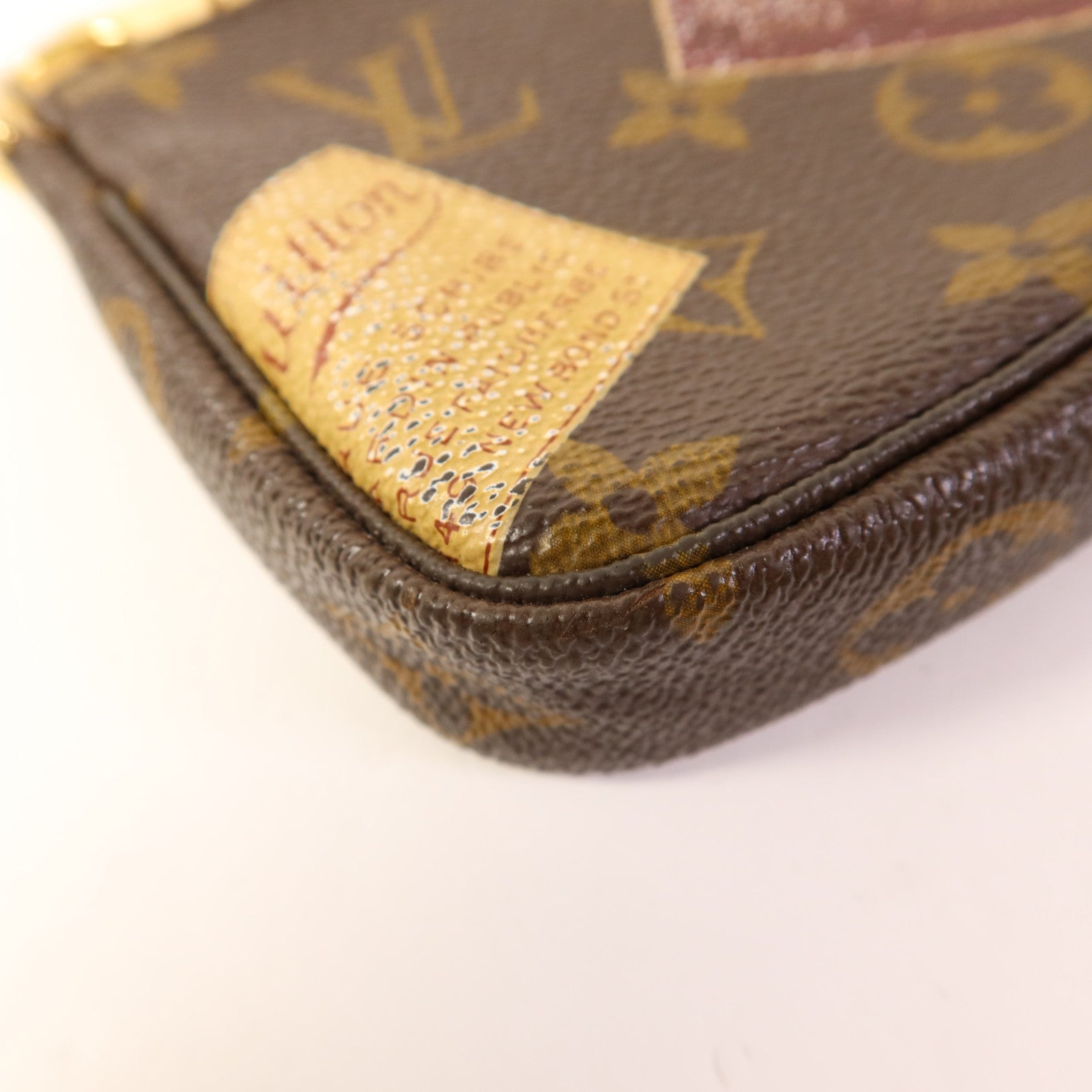 LOUIS VUITTON Monogram Pochette Accessories Pouch金扣手拿包啡色