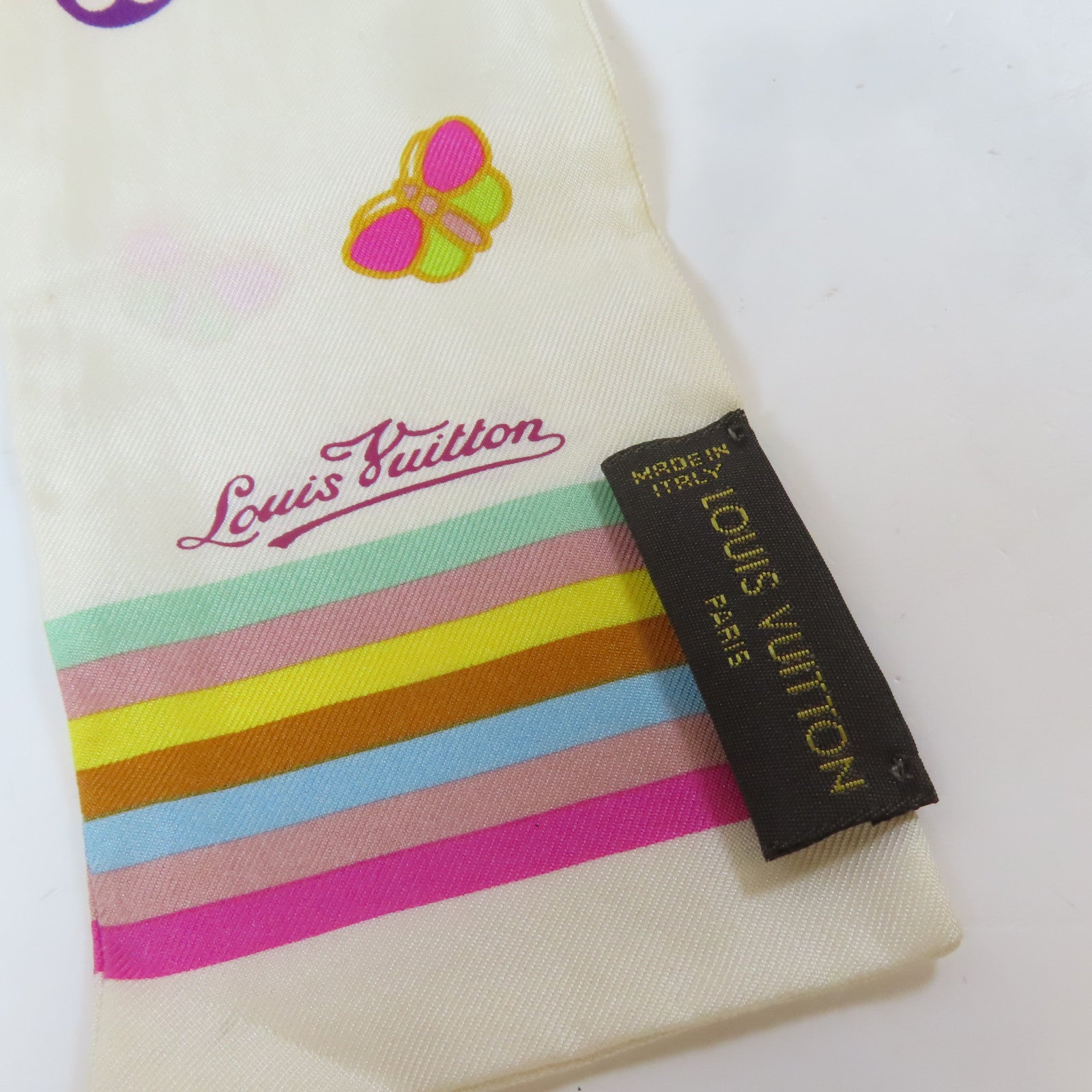 LOUIS VUITTON 絲質Scarf絲巾米色/紅色/紫色/綠色