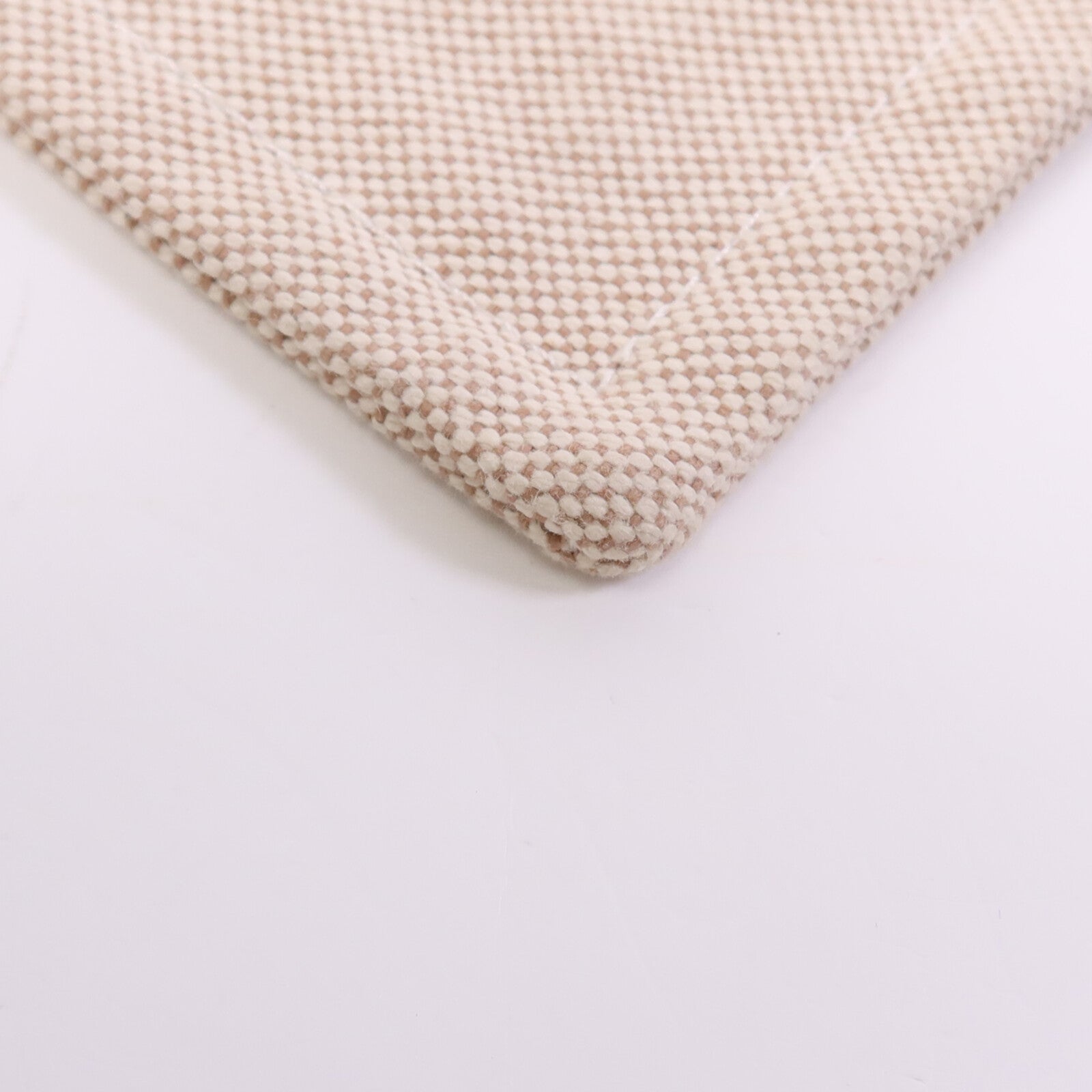 HERMES 棉質Trousse Flat Pouch銀扣手拿包