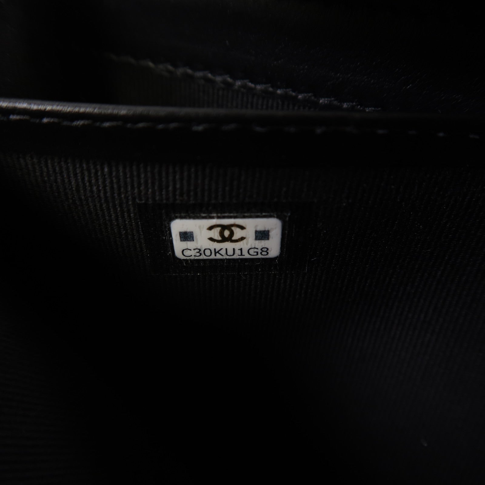 CHANEL 菱格牛皮皮革Boy Long Wallet金扣長錢包黑色
