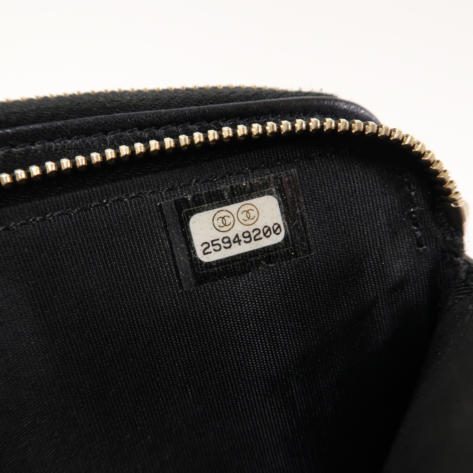 CHANEL 菱格牛皮皮革Boy Chanel WOC Double Zip Clutch金扣鏈帶肩背袋黑色