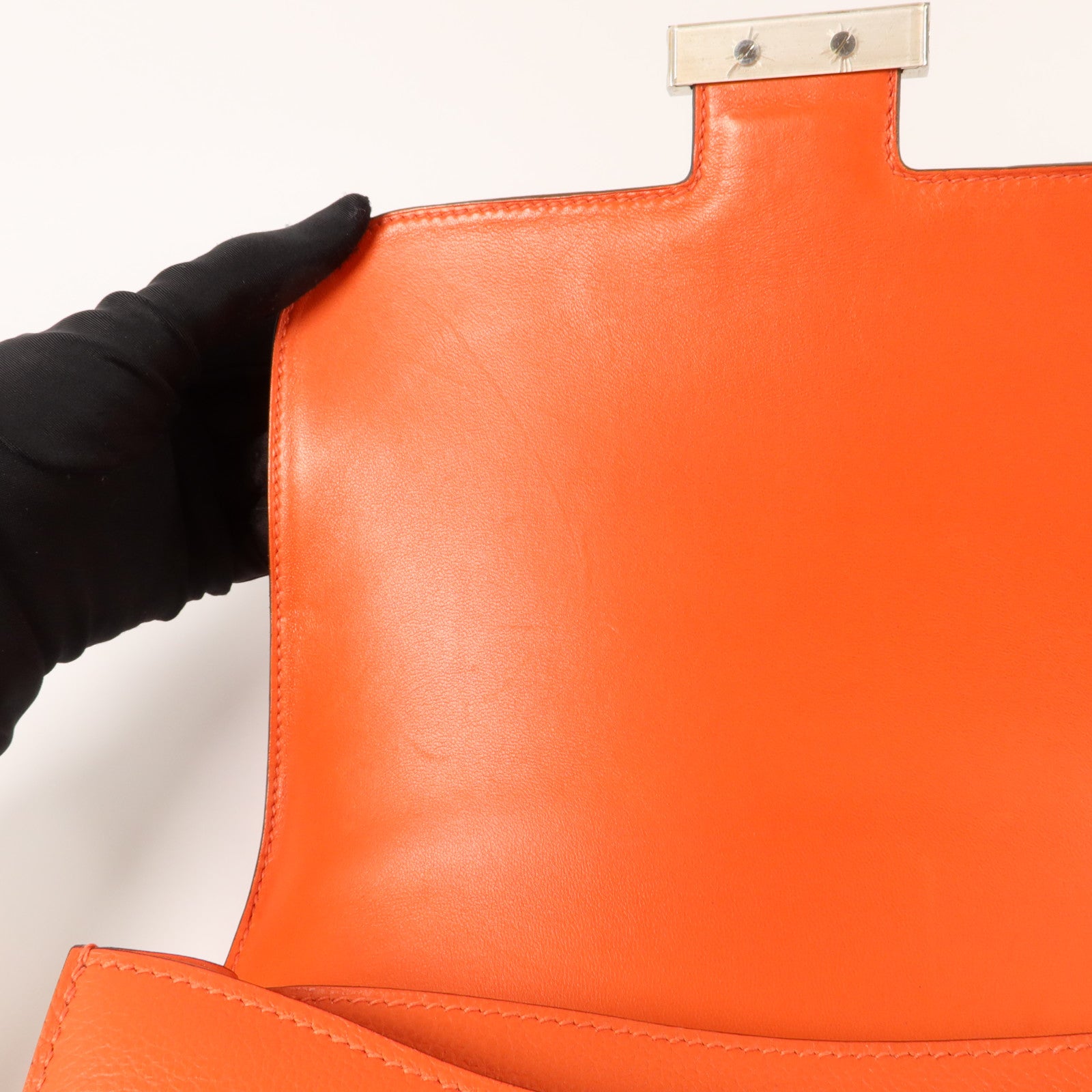 HERMES Evercolor皮革Constance 24肩背袋Feu