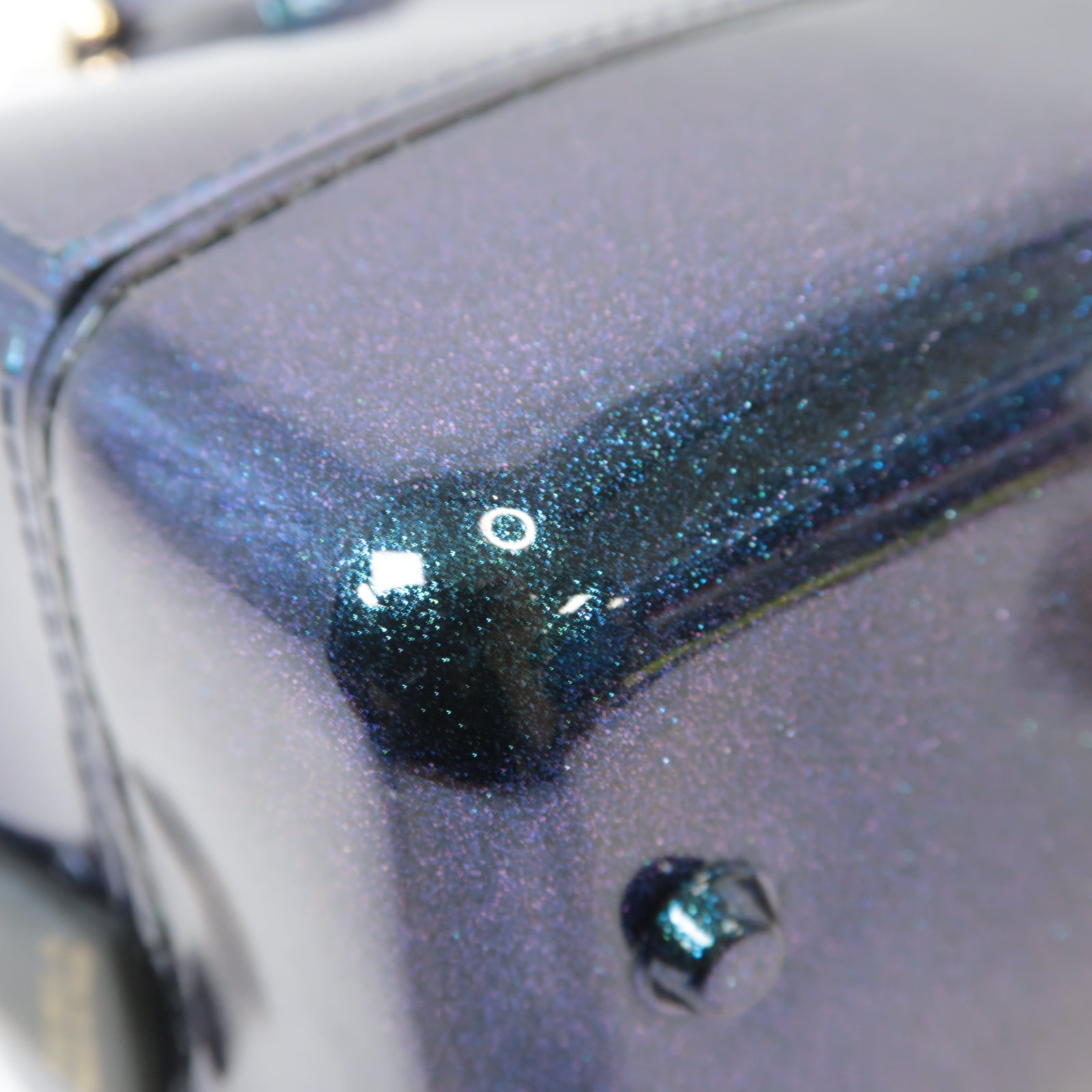 Furla 【激減優惠】PVC Handbag金扣手挽袋藍色