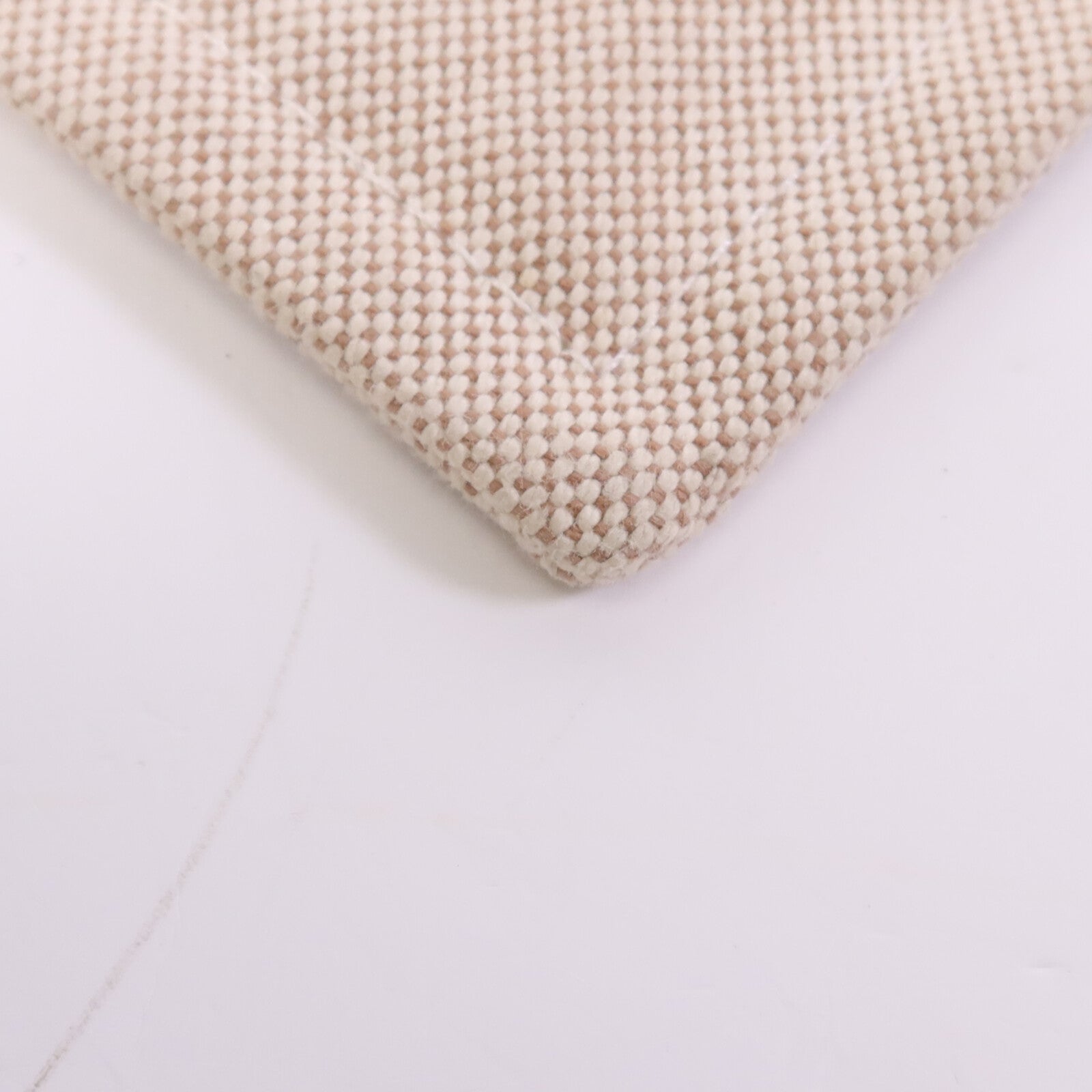 HERMES 棉質Trousse Flat Pouch銀扣手拿包