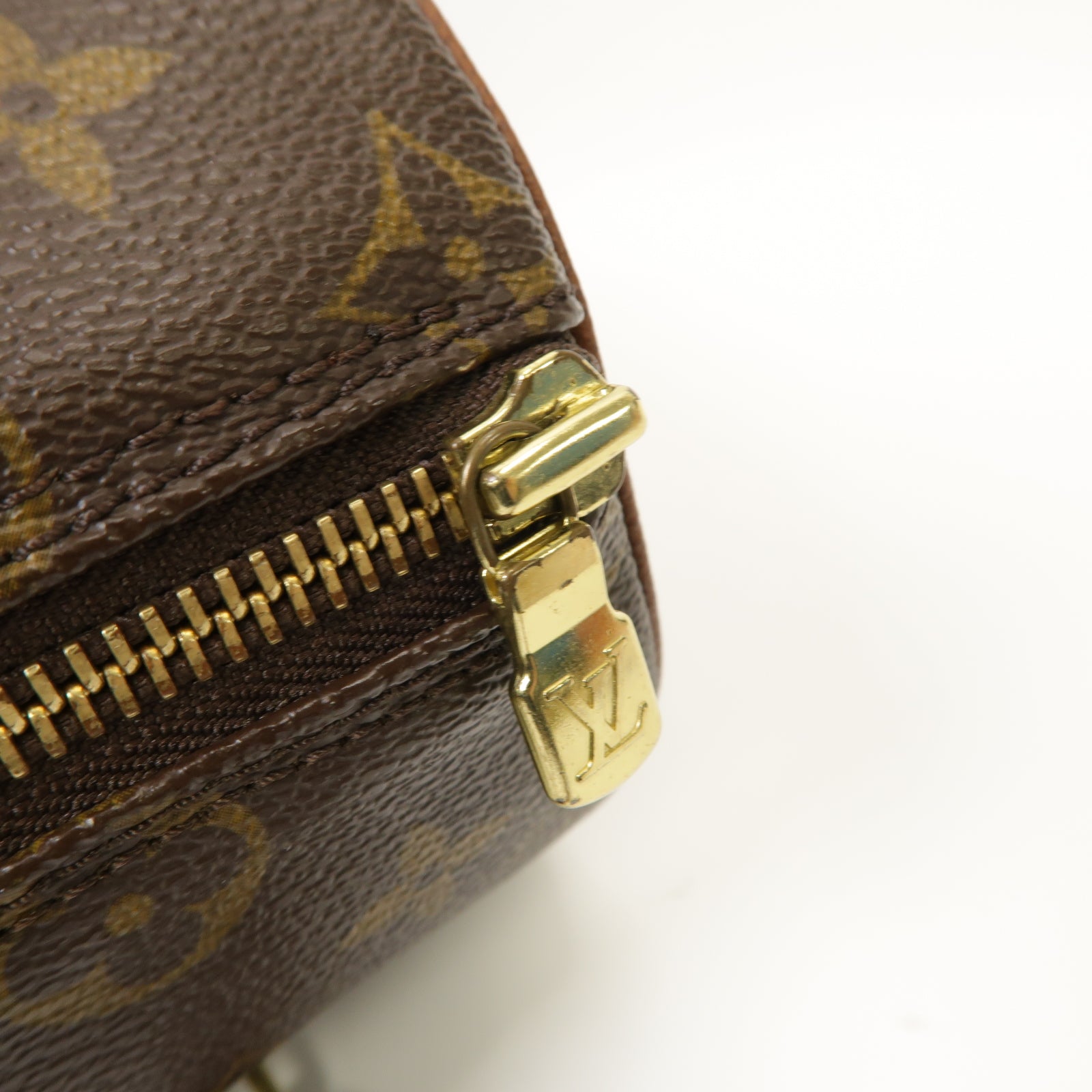LOUIS VUITTON 【激減優惠】Monogram Papillon金扣手挽袋啡色