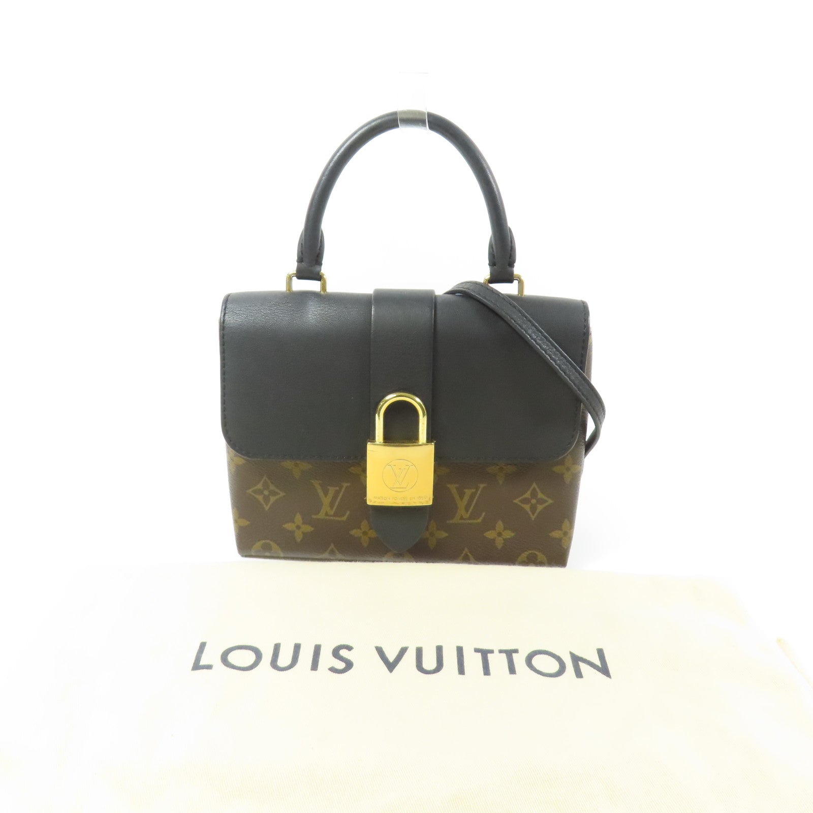 LOUIS VUITTON Monogram Locky BB金扣手挽肩背兩用袋
