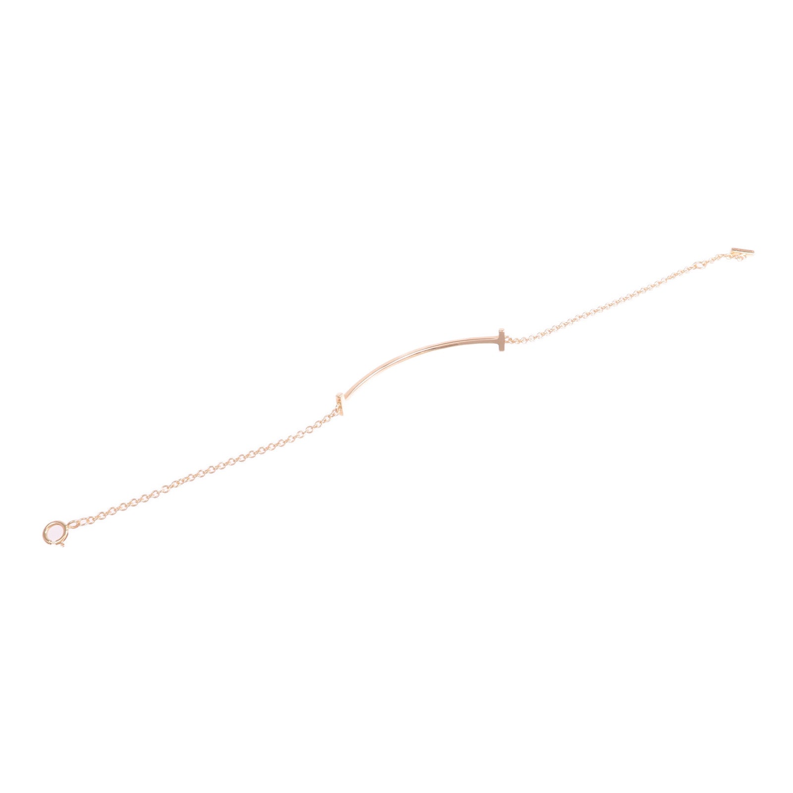 TIFFANY＆CO 18K玫瑰金T Smile Bracelet手鏈